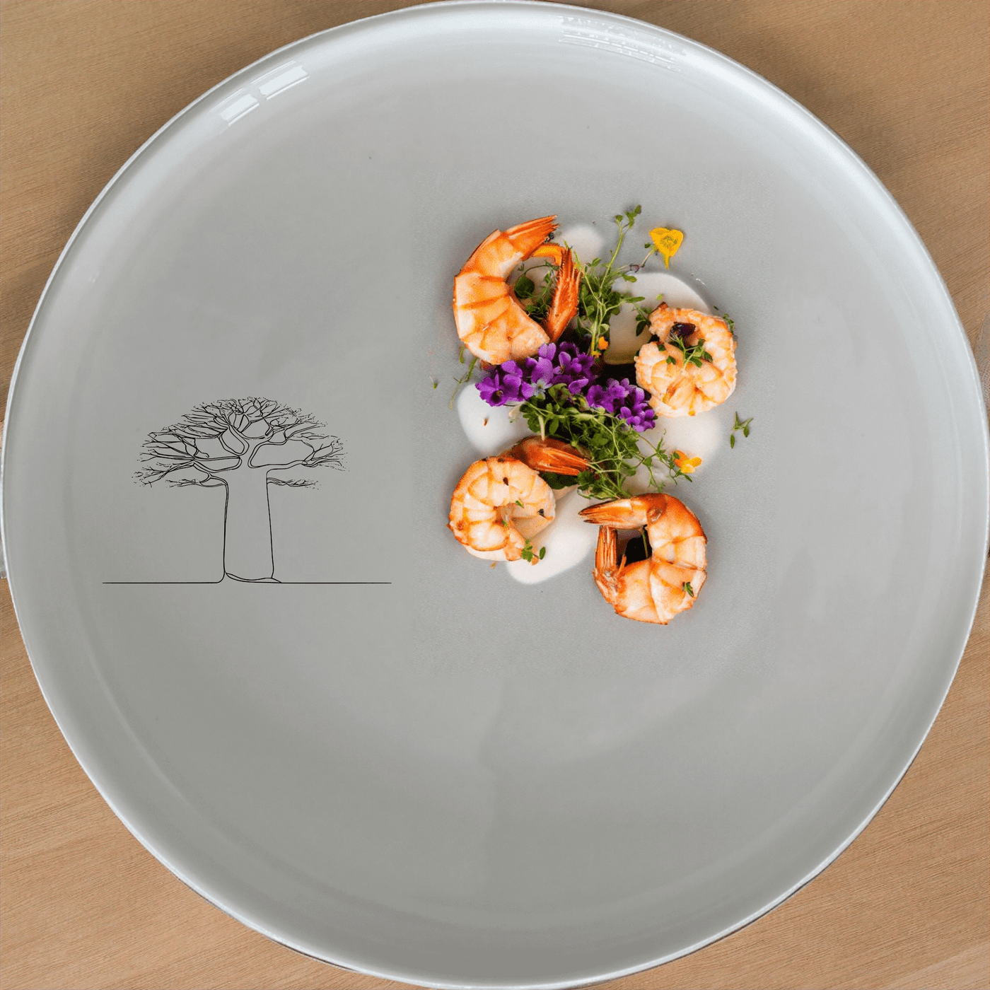 Majestic Boabab Tree Side Plate Set of 4 - Range 1 offers a unique and elegant design perfect for any dining table.