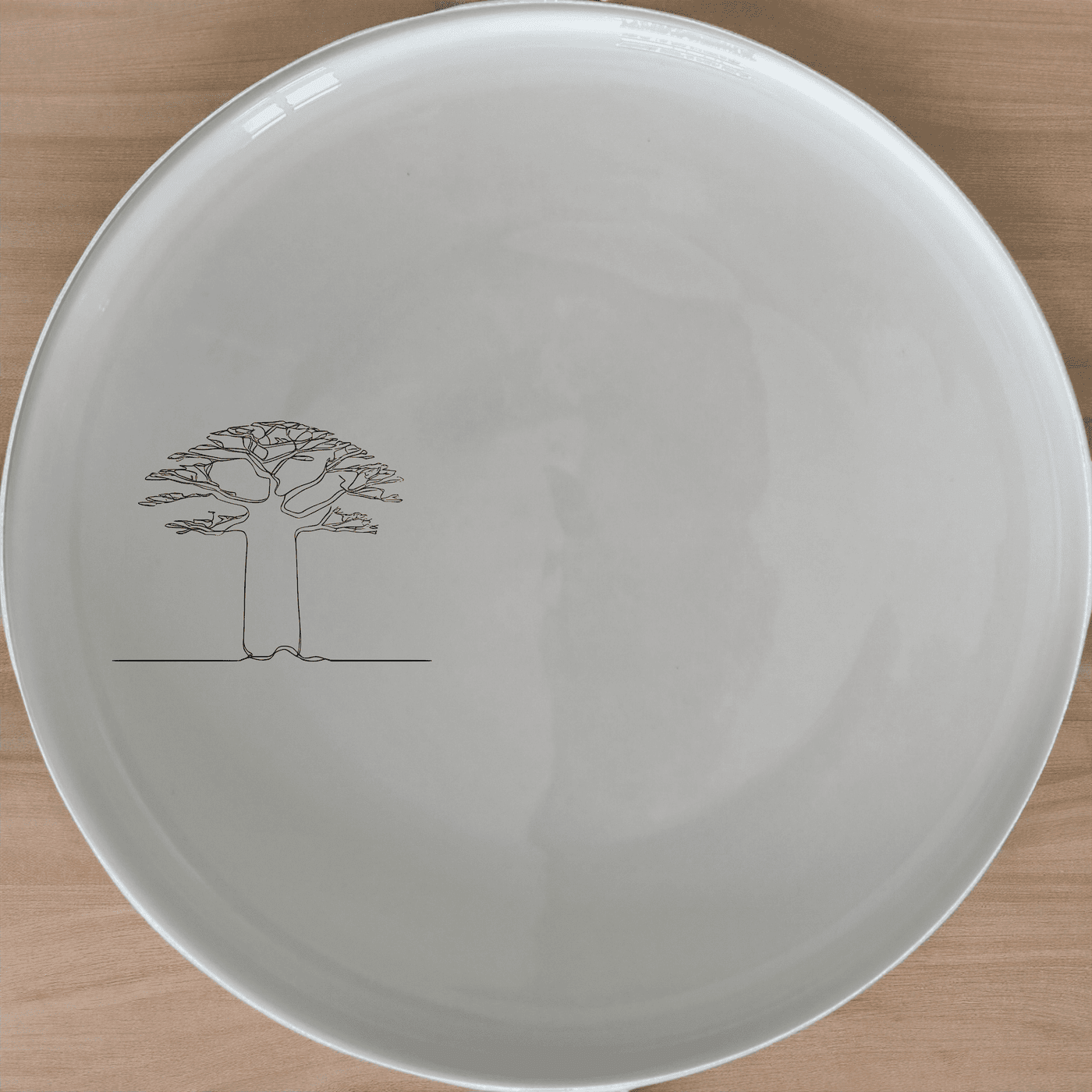 Majestic Boabab Tree Side Plate Set of 4 - Range 4 is a stunning addition to any dining table, featuring elegant tree designs.