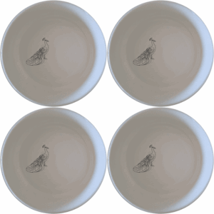 The Male Peacock Bowl Set of 4 adds an artistic touch to your dining experience with its elegant design and versatile use.