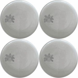 Maximalism Cycads Side Plate Set of 4 brings bold, artistic flair to your table with striking botanical designs.