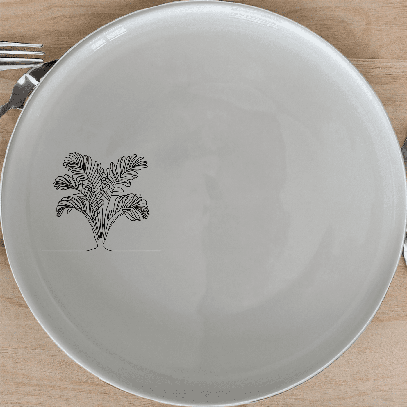 The Maximalism Cycads Dinner Plate Set of 4 features a striking design perfect for modern dining. Crafted from durable ceramic, these plates are both microwave and dishwasher safe, making them ideal for everyday use.