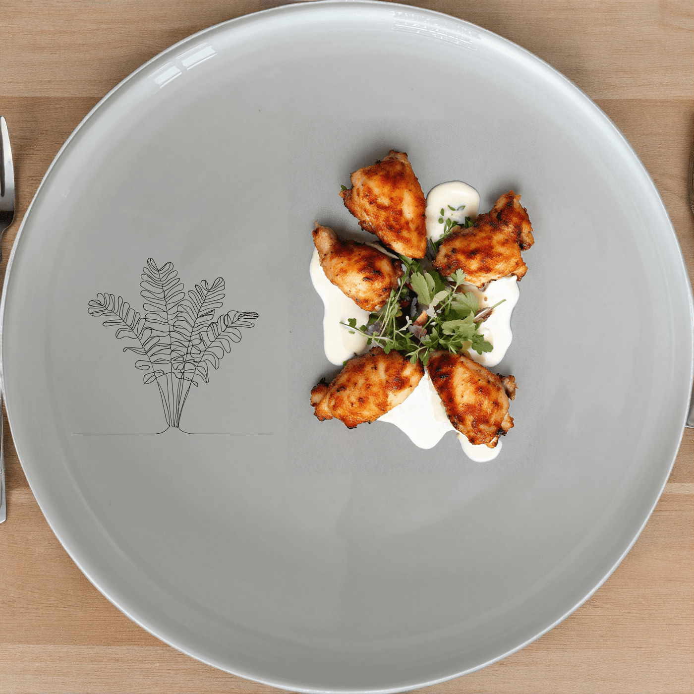 Maximalism Cycads Side Plate Set of 4 brings bold, modern elegance to your table with striking botanical designs.