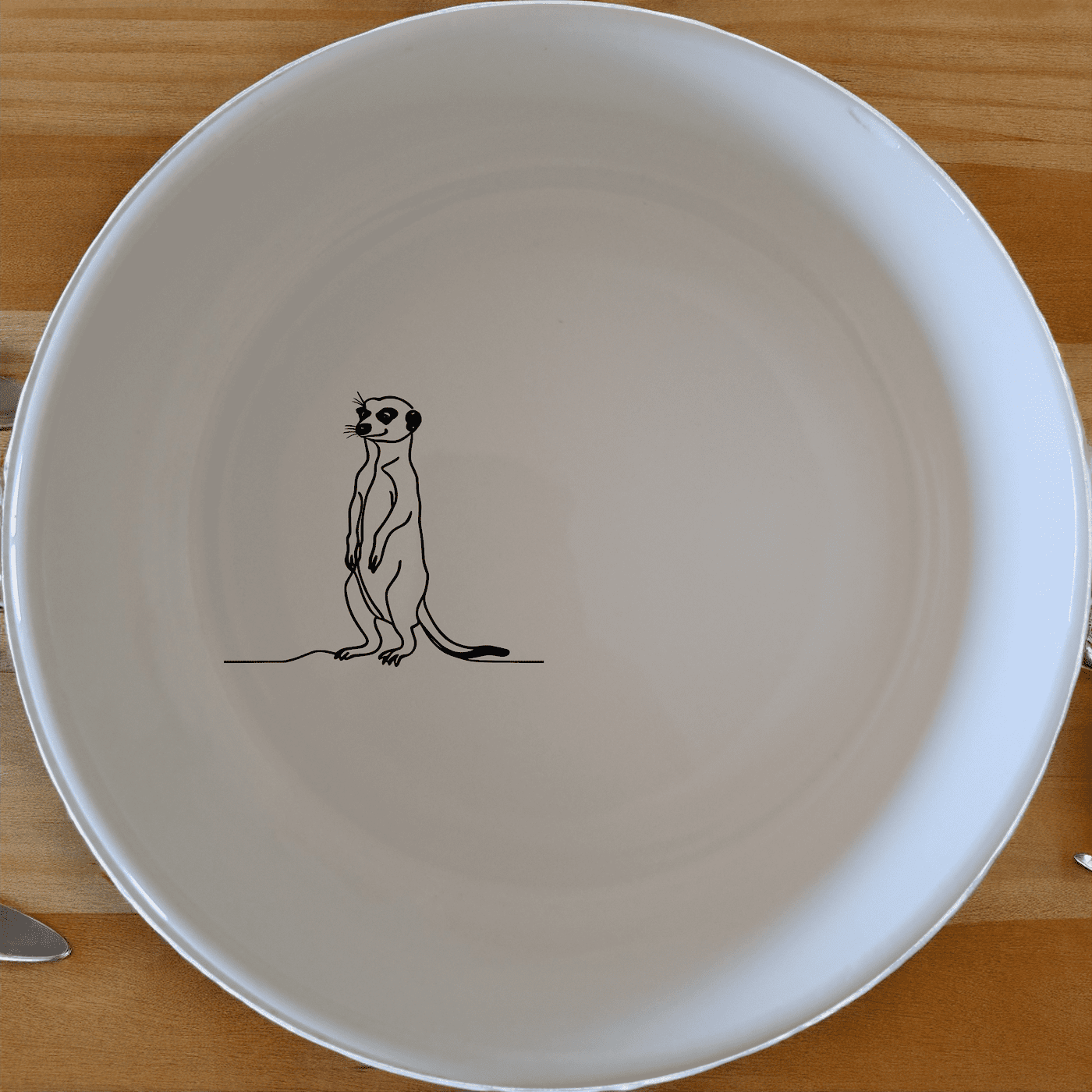 Meerkat Standing Hind Legs Bowl Set of 4 adds a whimsical touch to your dining experience with charming animal illustrations.