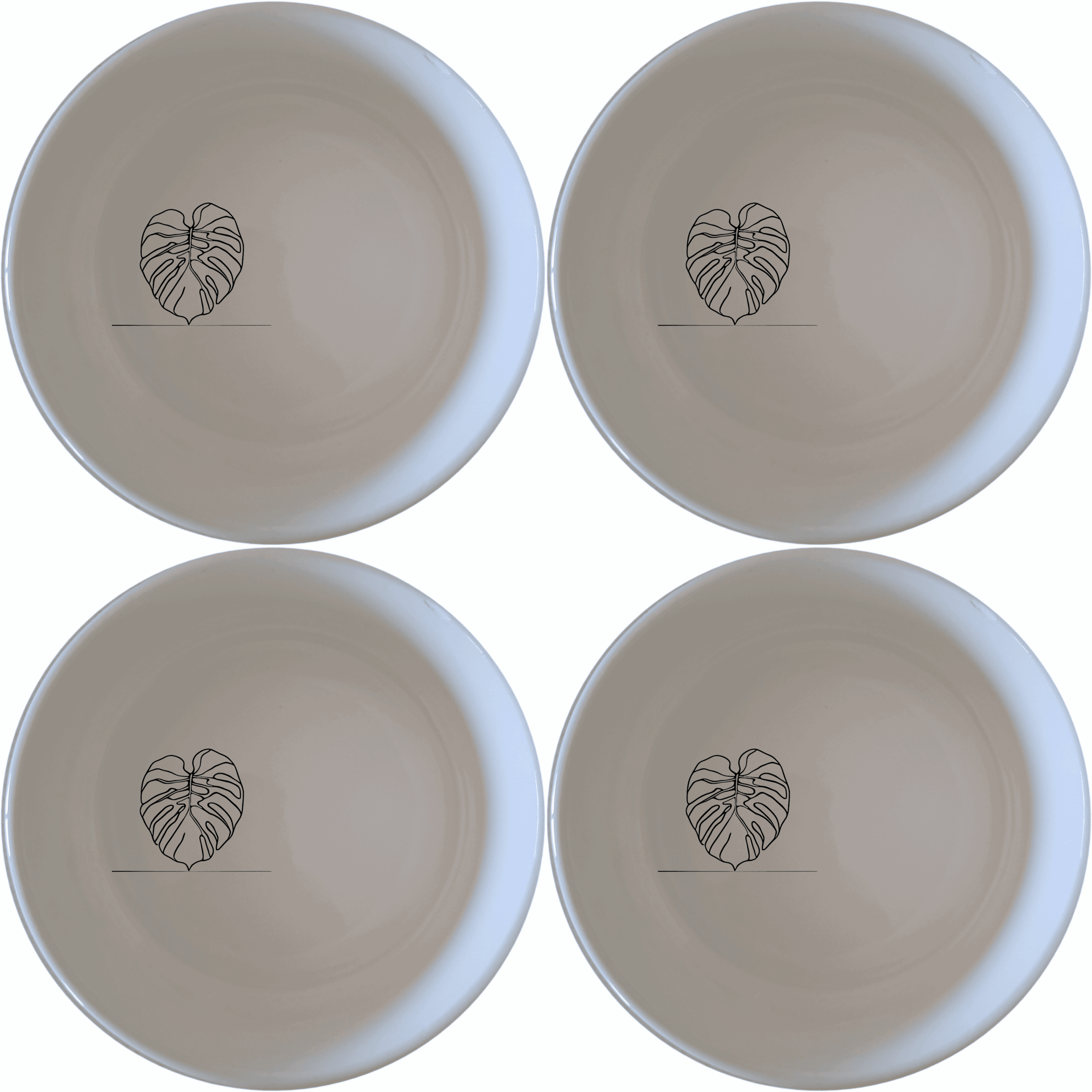 Monstera Deliciosa Bowl Set of 4 offers a stylish and modern touch to your dining experience with its elegant design and versatile use.