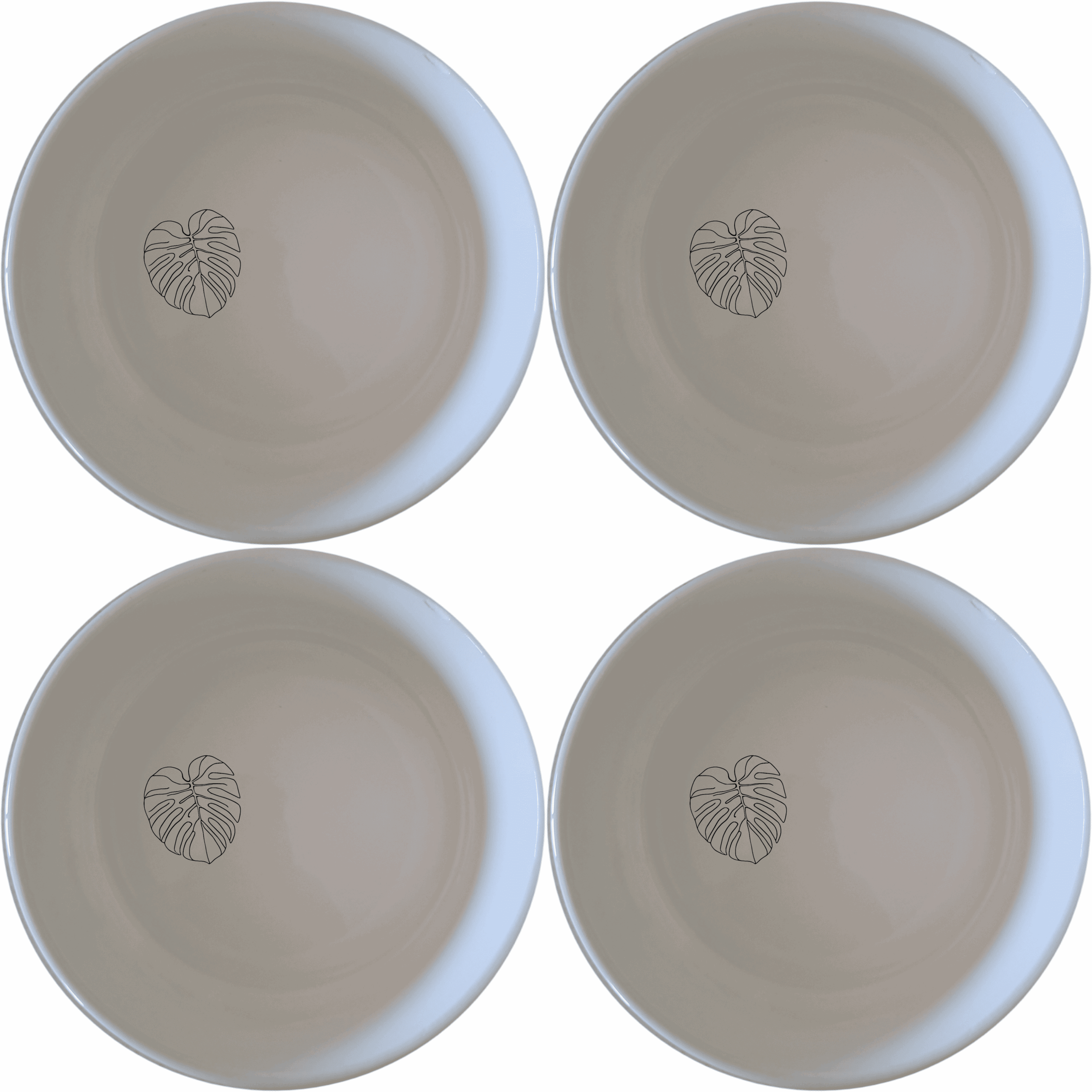 Monstera Deliciosa Bowl Set of 4 offers a stylish and modern touch to your dining experience with its elegant design and versatile use.