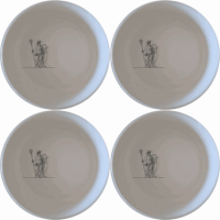 The Mythology Roman Gods Bowl Set of 4 - Range 3 is a beautiful and unique set of ceramic bowls featuring intricate laser-etched designs inspired by ancient Roman mythology. Perfect for everyday use or special occasions, these bowls are both functional and decorative.