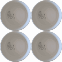 The Mythology Roman Gods Bowl Set of 4 - Range 4 is a stunning collection of ceramic bowls featuring intricate designs inspired by ancient Roman mythology. Perfect for adding a touch of history to your dining experience.