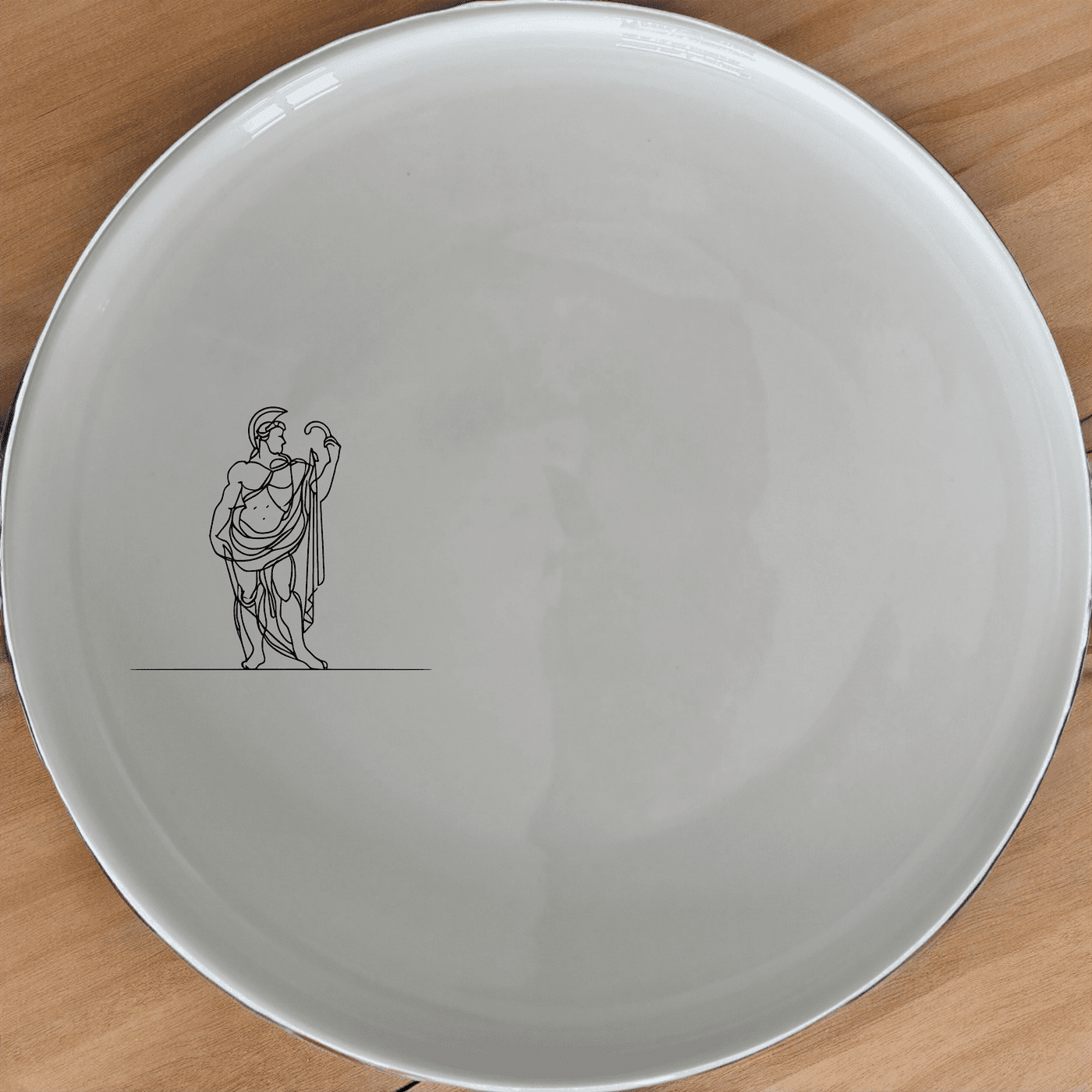 Mythology Roman Gods Dinner Plate Set of 4 - Range 1 is a stunning collection of ceramic plates featuring intricate laser-etched designs inspired by ancient mythology. These plates are perfect for elevating any dining experience with their timeless elegance and artistic detail.