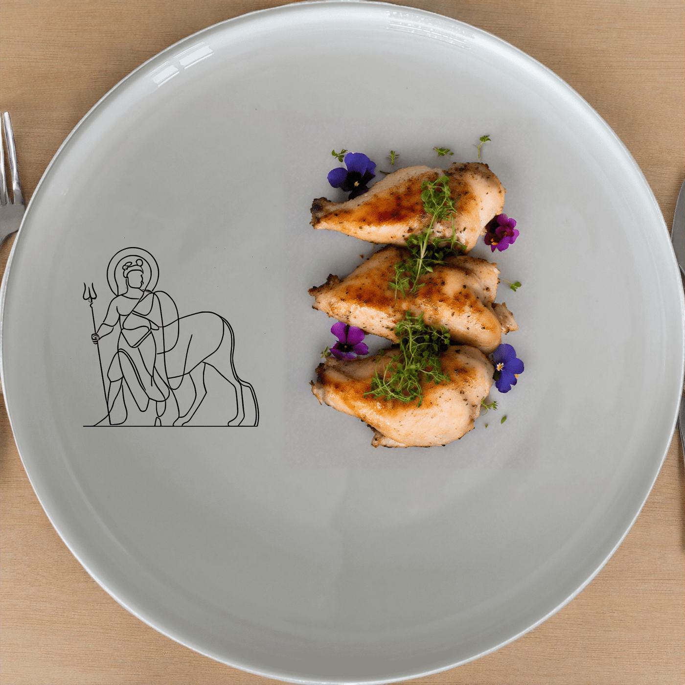 The Mythology Roman Gods Dinner Plate Set of 4 - Range 4 is a stunning collection of ceramic plates featuring intricate laser-etched designs inspired by ancient Roman mythology. Each plate showcases a unique mythological figure, making this set a perfect blend of art and functionality for any dining occasion.