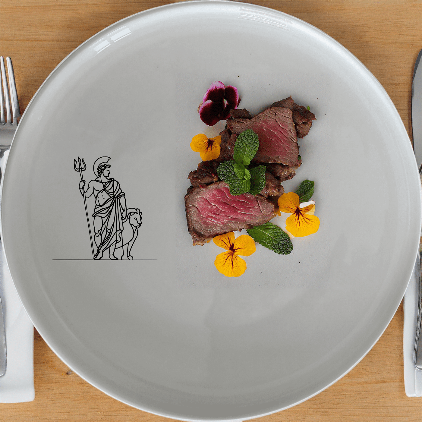 The Mythology Roman Gods Side Plate Set of 4 - Range 2 is a captivating collection of ceramic plates featuring intricate laser-etched designs inspired by ancient mythology. Each plate showcases a detailed illustration of a Roman god, bringing timeless elegance to your dining table. Crafted from high-quality ceramic, these plates are both dishwasher and microwave safe, making them perfect for everyday use or special occasions. With a diameter of 21cm and a height of 2cm, this set of four plates offers a versatile and stylish addition to any kitchen or dining area.