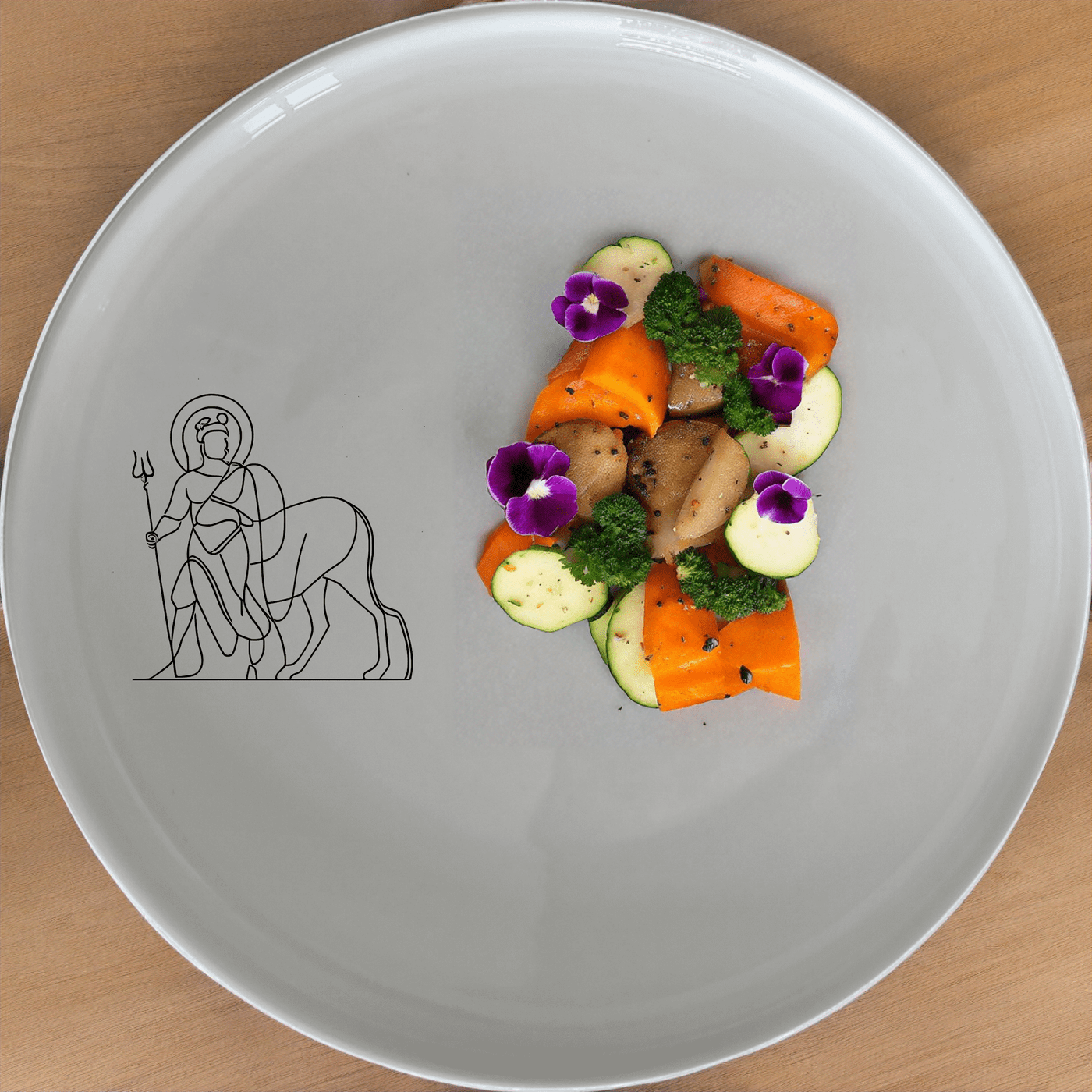 The Mythology Roman Gods Side Plate Set of 4 - Range 4 is a stunning collection of ceramic plates featuring intricate designs inspired by ancient mythology. Perfect for adding a touch of elegance to any dining table.