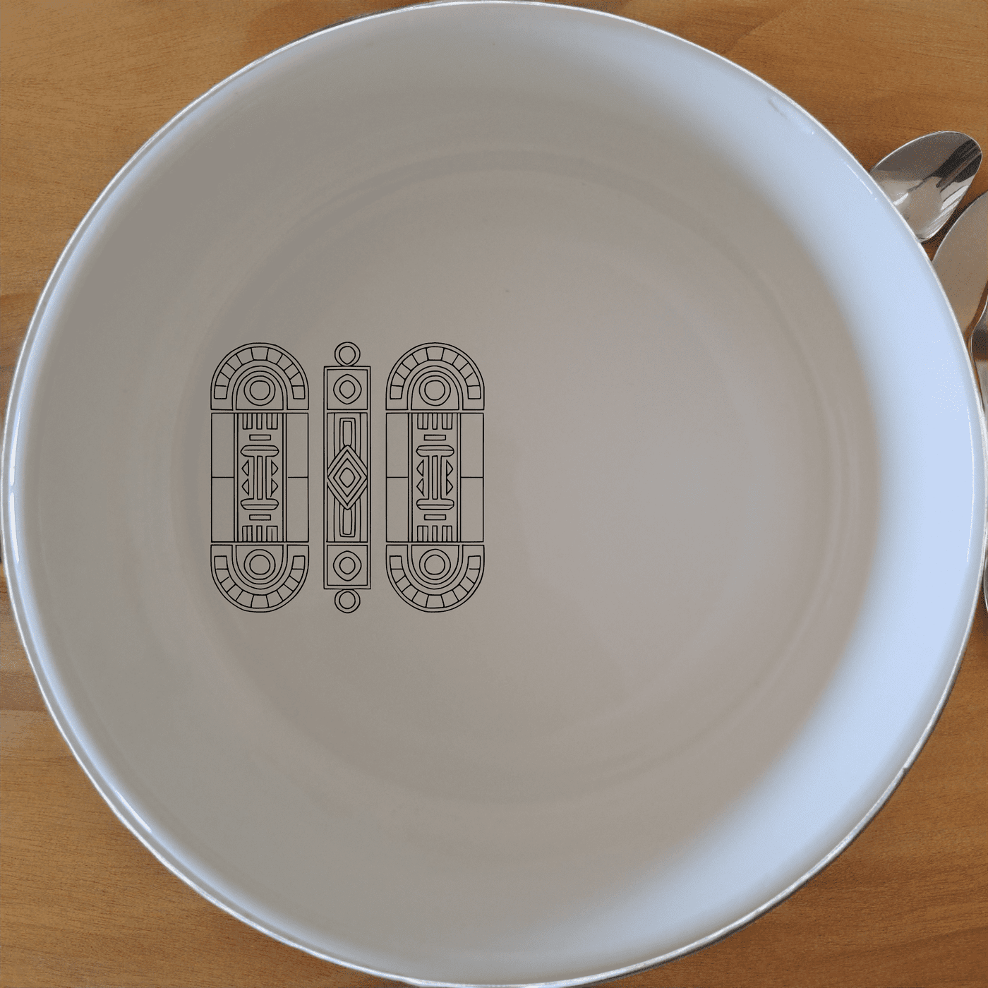 The Ndebele Pattern Design Bowl Set of 4 features traditional African art in a modern, stackable ceramic design.