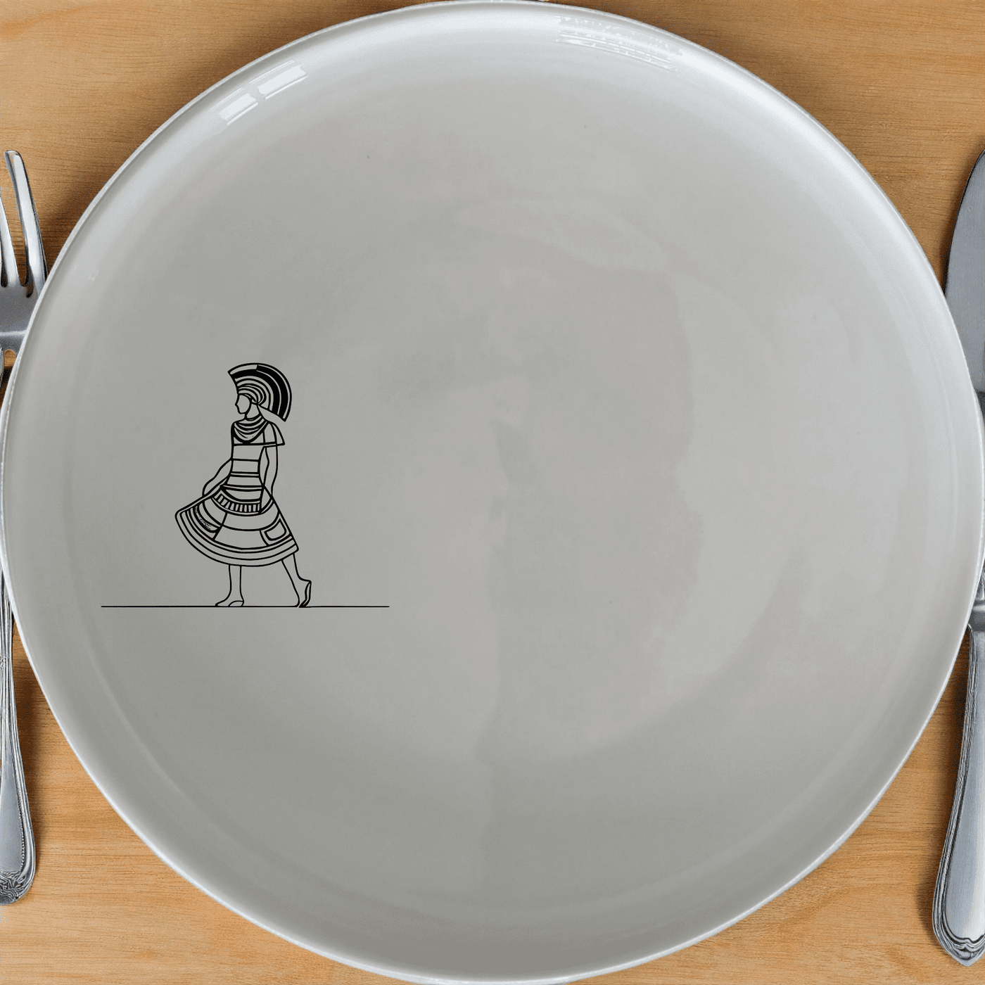 The Ndebele Pattern Design Dinner Plate Set of 4 brings vibrant cultural artistry to your dining table, featuring traditional patterns in a modern, elegant design.