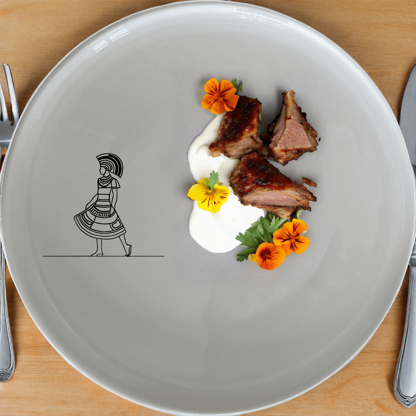 The Ndebele Pattern Design Dinner Plate Set of 4 brings vibrant cultural artistry to your dining table, featuring traditional patterns in a modern, elegant design.