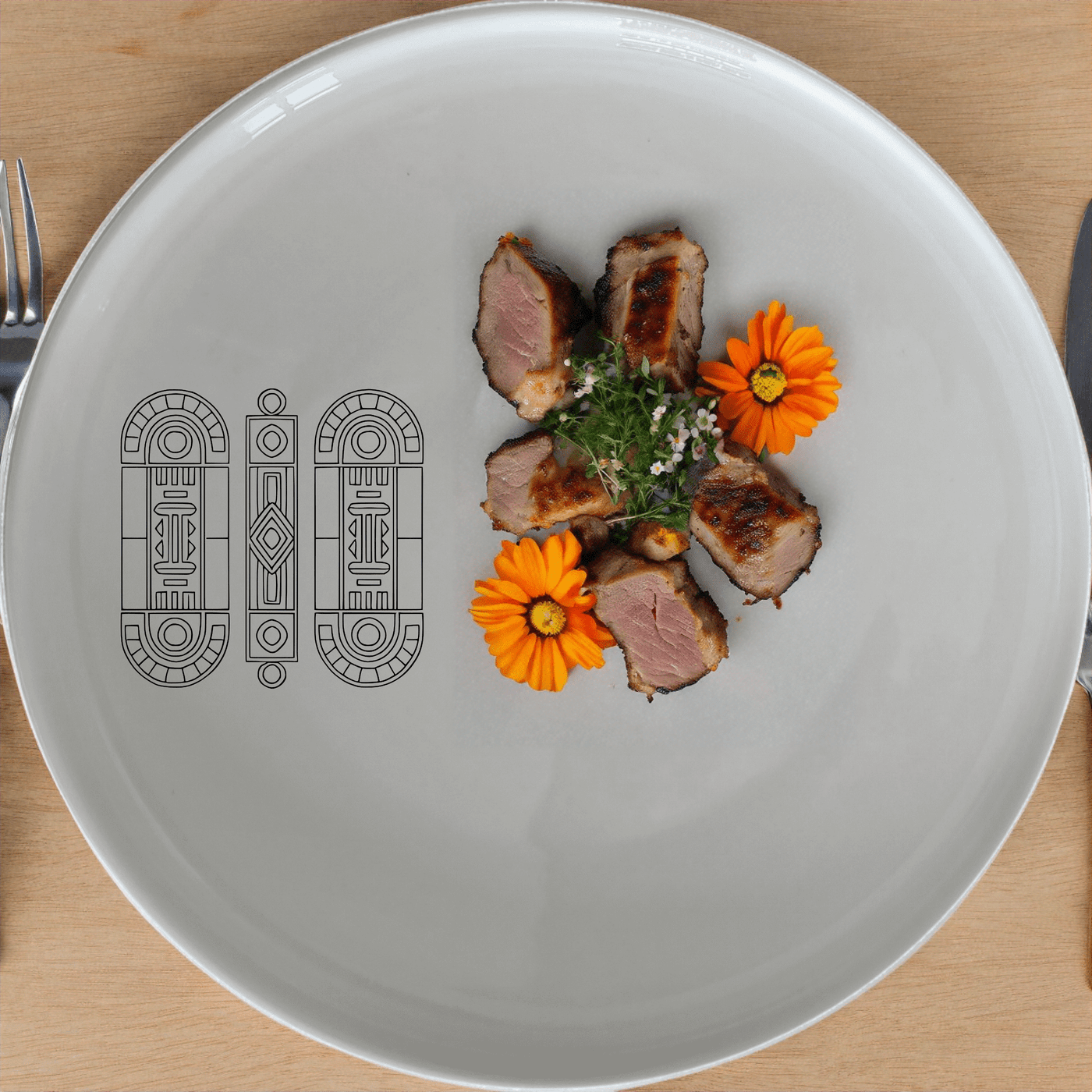 The Ndebele Pattern Design Side Plate Set of 4 features traditional African motifs in a modern, minimalist design, perfect for everyday use or special occasions.