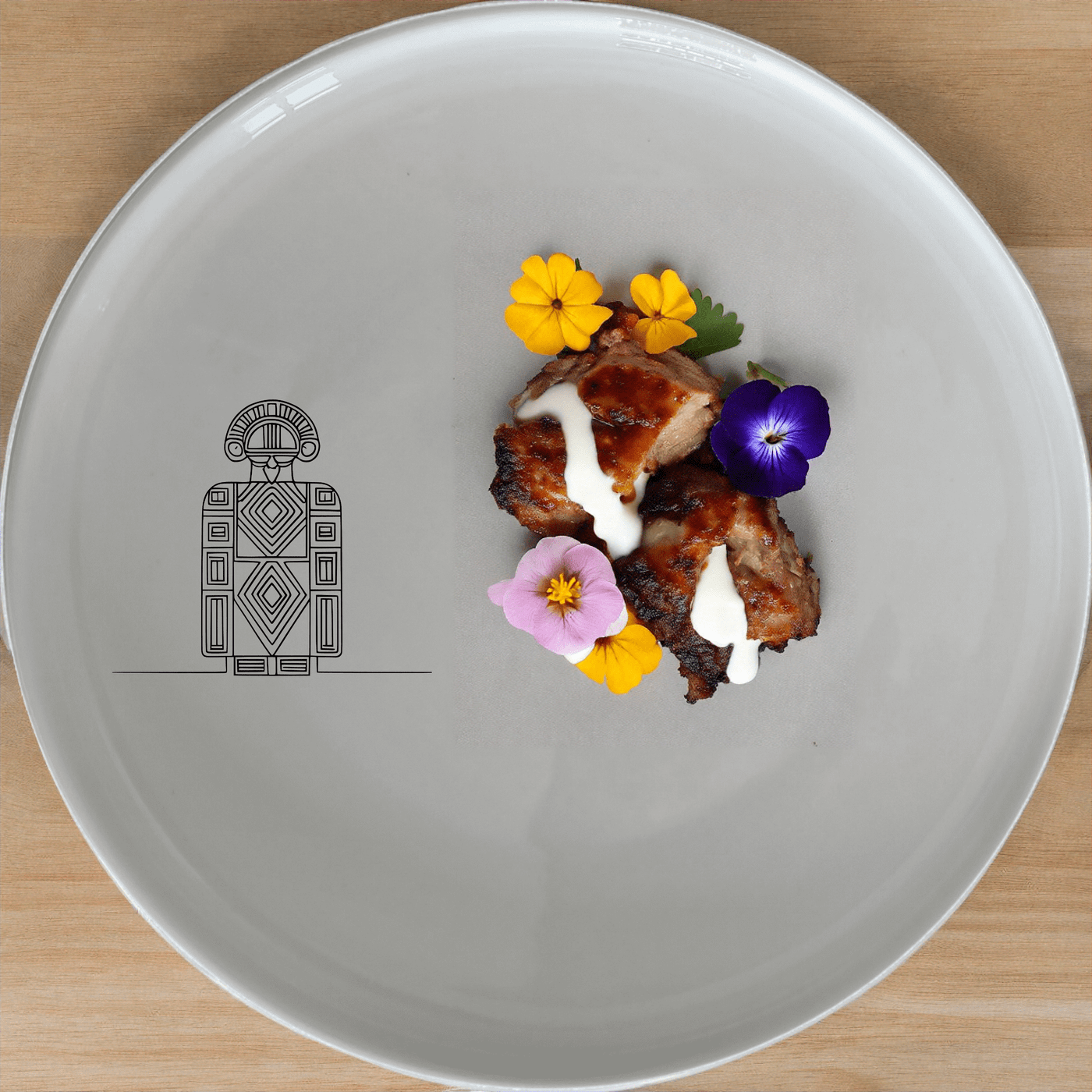 The Ndebele Pattern Design Side Plate Set of 4 features traditional Ndebele patterns, perfect for adding cultural flair to your dining experience.