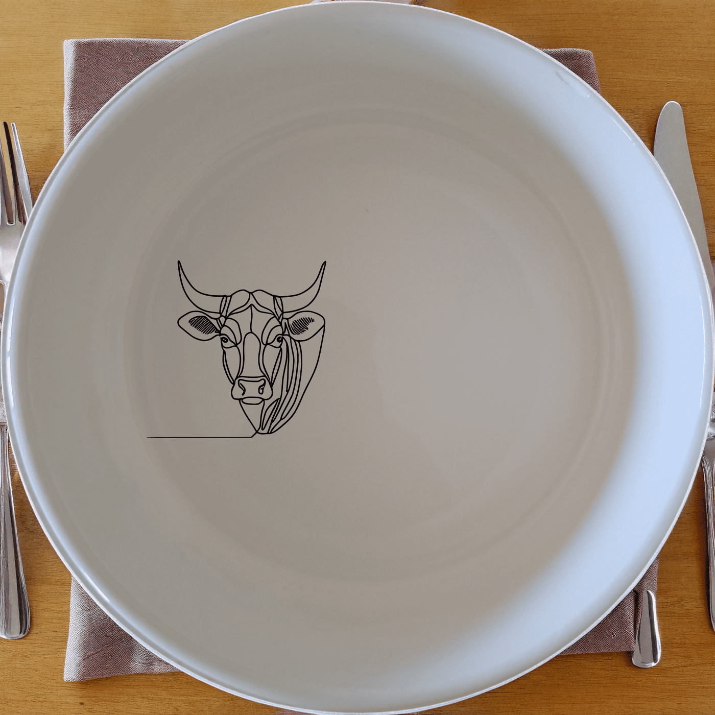 The Nguni Cattle Cow Head Bowl Set of 4 adds a unique touch to your dining experience with its striking design.