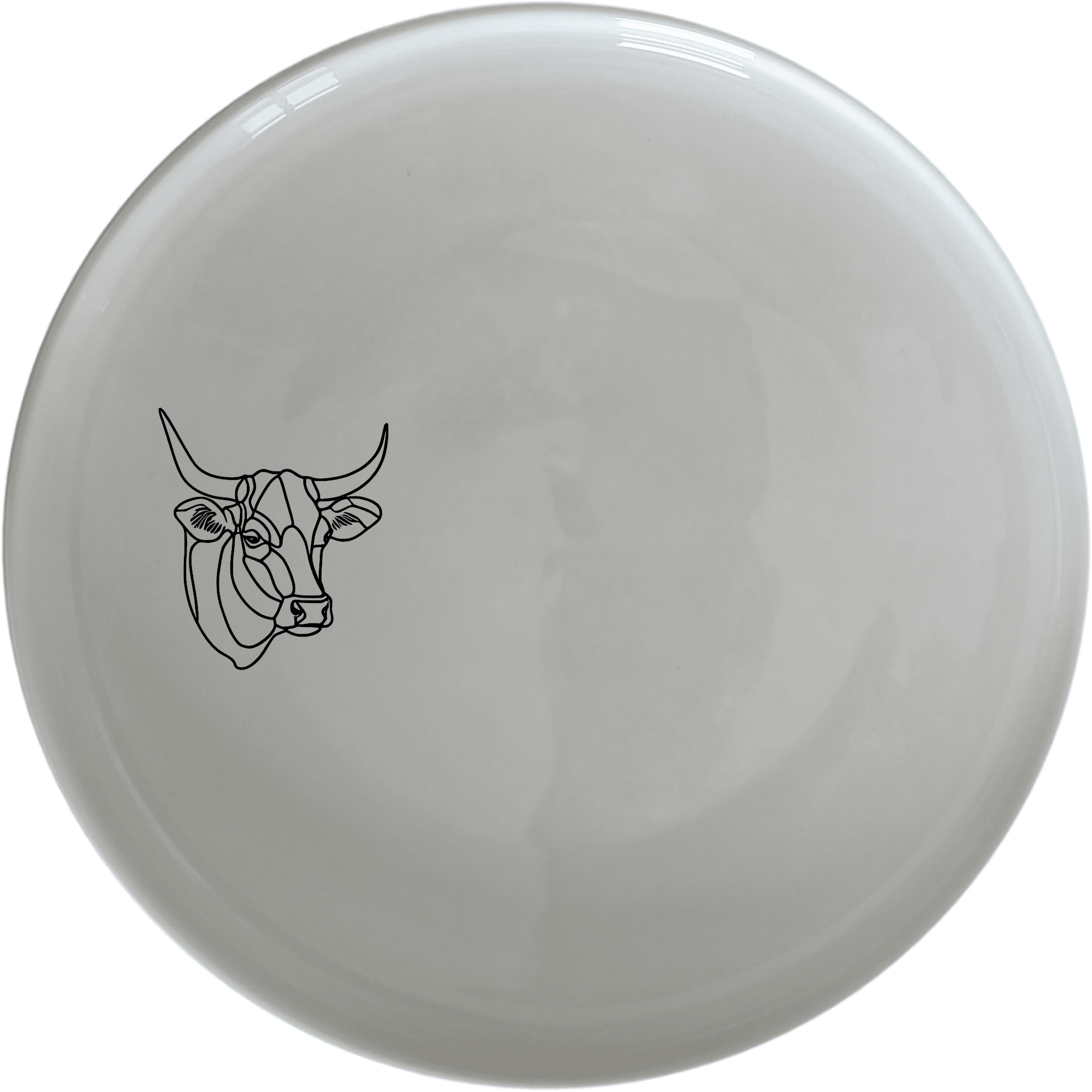 The Nguni Cattle Cow Dinner Plate Set of 4 features a striking silhouette design, perfect for modern and rustic dining settings.