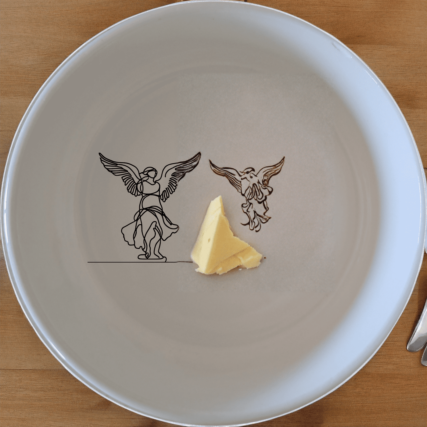 Nike Of Samothrace Bowl Set of 4 - Range 2 is a stunning collection of four ceramic bowls, each featuring an elegant laser-etched design of the iconic Nike of Samothrace statue. Perfect for both everyday use and special occasions.