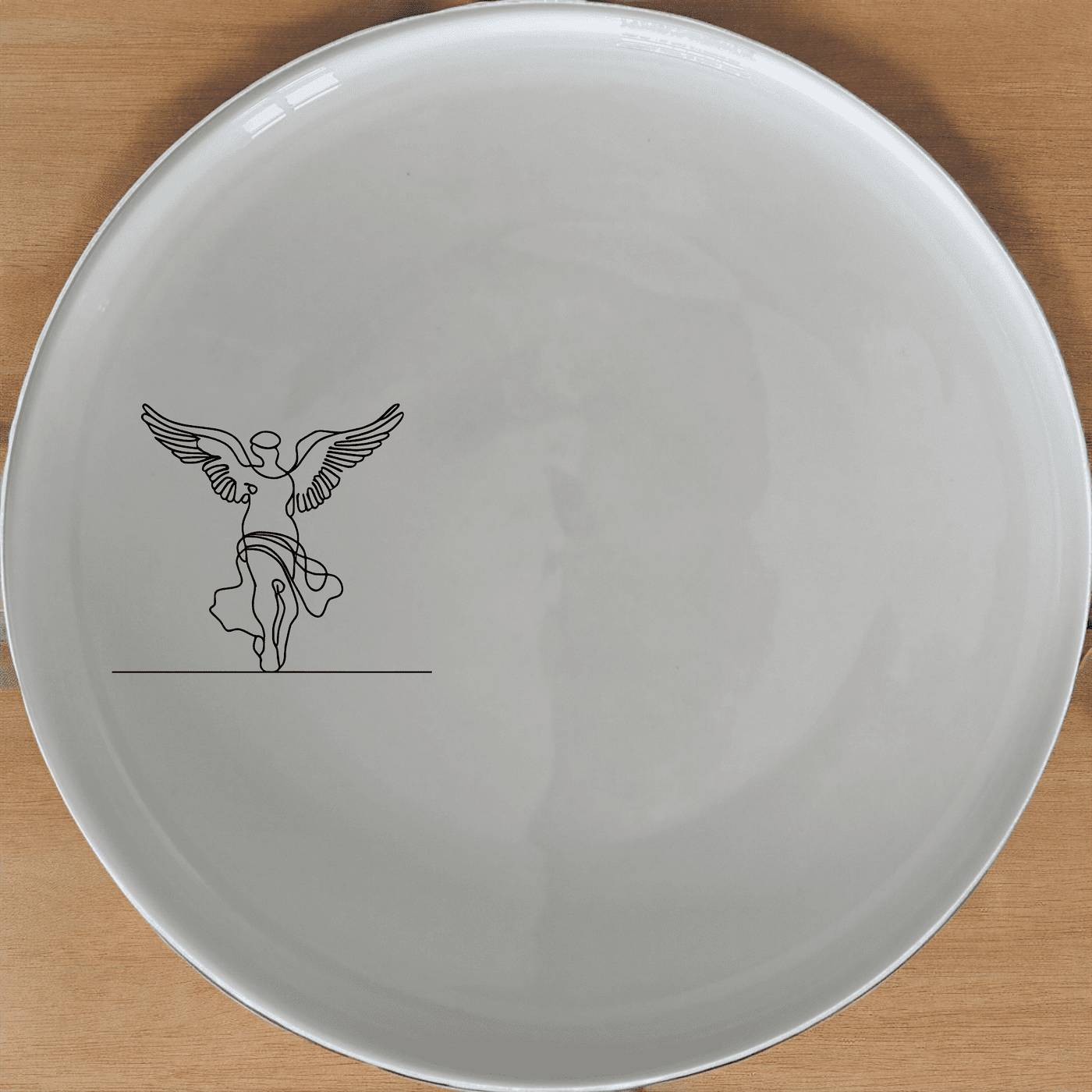 The Samothrace Angel Dinner Plate Set of 4 - Range 1 features a timeless design perfect for any dining table. Crafted from premium ceramic, these plates are both microwave and dishwasher safe.