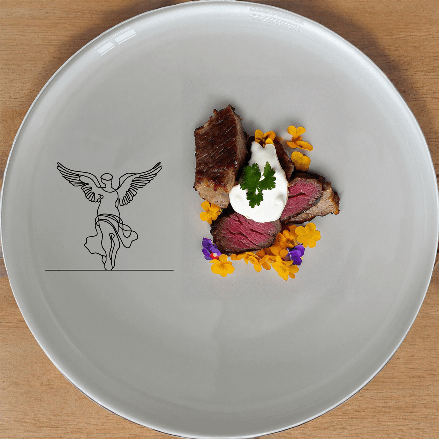 The Samothrace Angel Dinner Plate Set of 4 - Range 1 features a timeless design perfect for any dining table. Crafted from premium ceramic, these plates are both microwave and dishwasher safe.