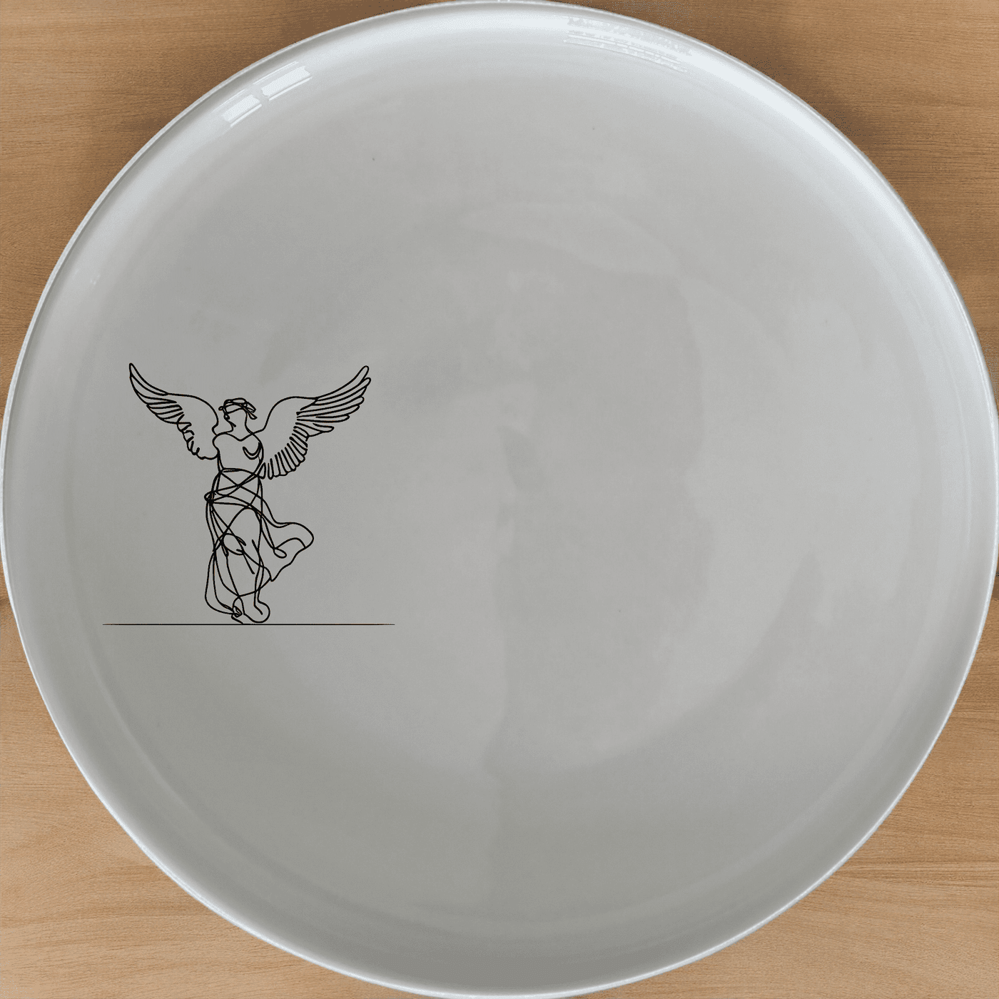 Samothrace Angel Side Plate Set of 4 - Range 1 is a stunning addition to any dining table, featuring intricate laser-etched designs.