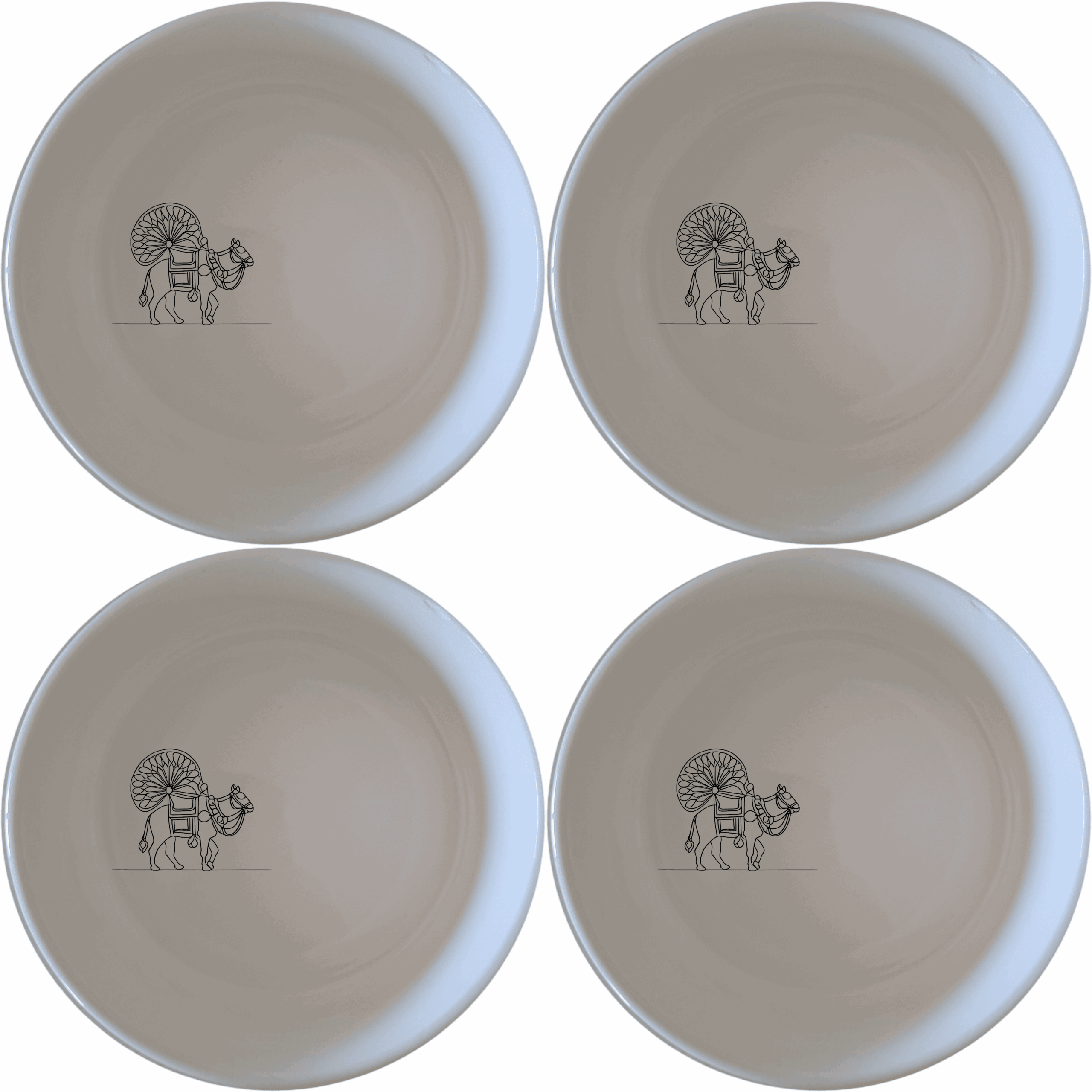 North Indian Cultural Imagery Bowl Set of 4 adds a touch of heritage to your dining table with intricate cultural designs.