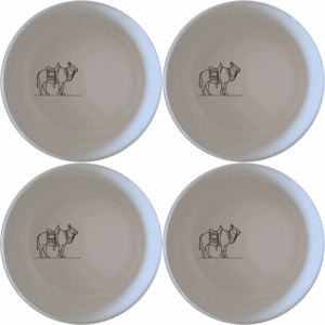 North Indian Cultural Imagery Bowl Set of 4 showcases traditional artistry in a modern, versatile design perfect for everyday use.