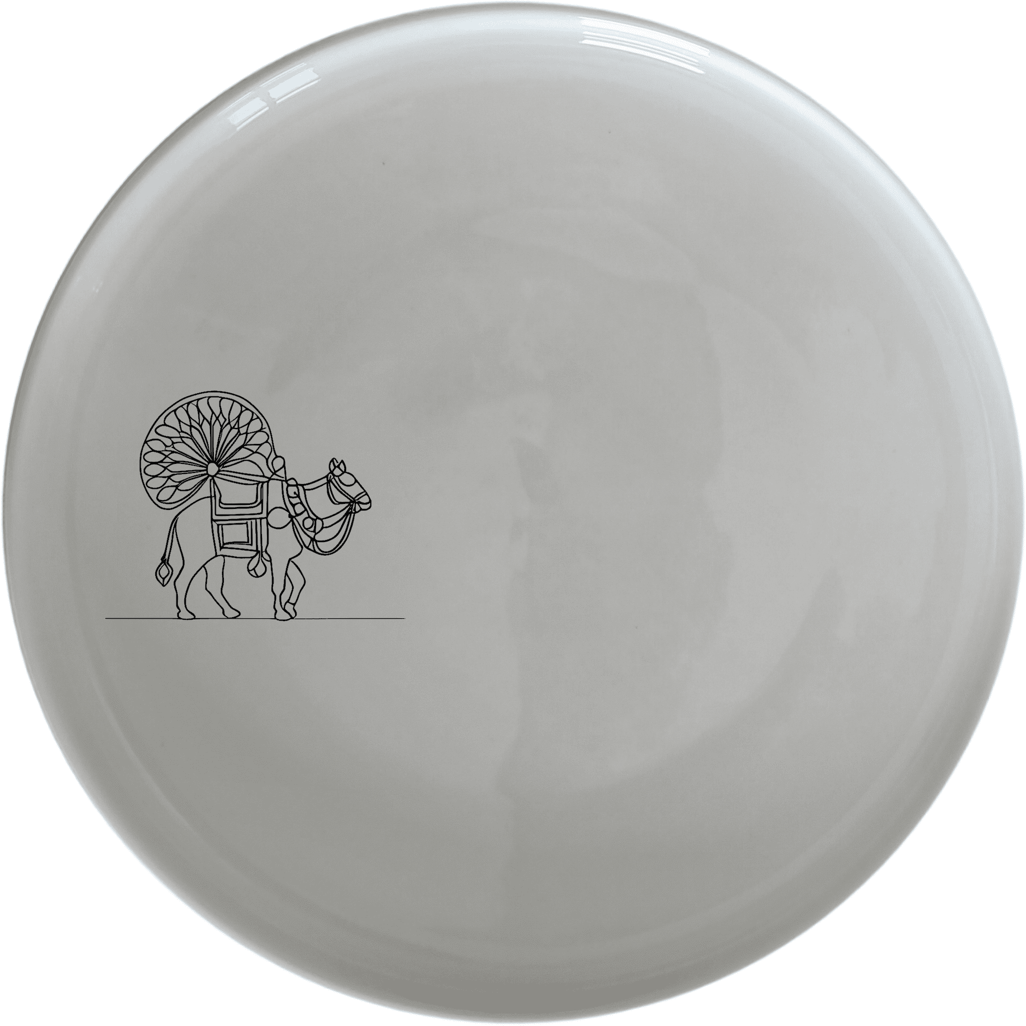 North Indian Cultural Imagery Dinner Plate Set of 4 features intricate cultural designs perfect for any dining occasion.