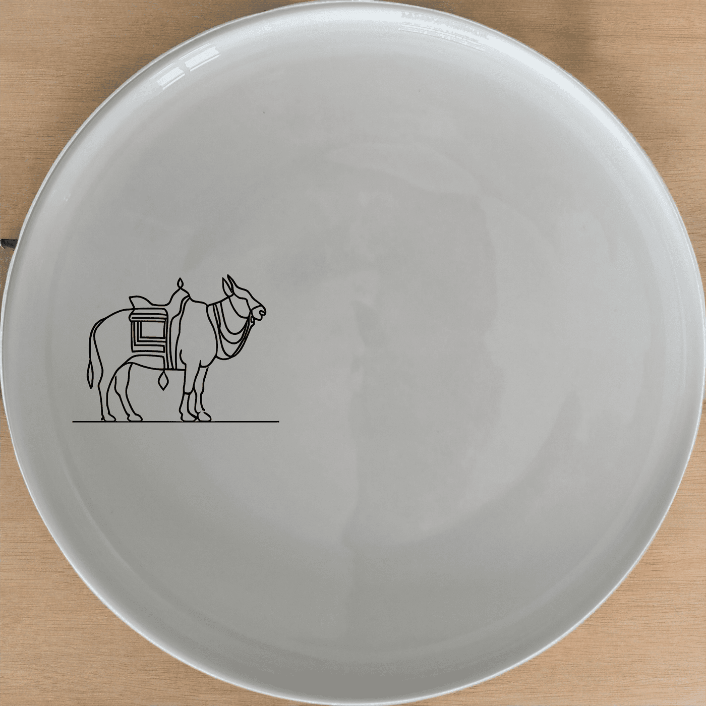 North Indian Cultural Imagery Dinner Plate Set of 4 offers a unique blend of traditional art and modern design, perfect for any dining occasion.