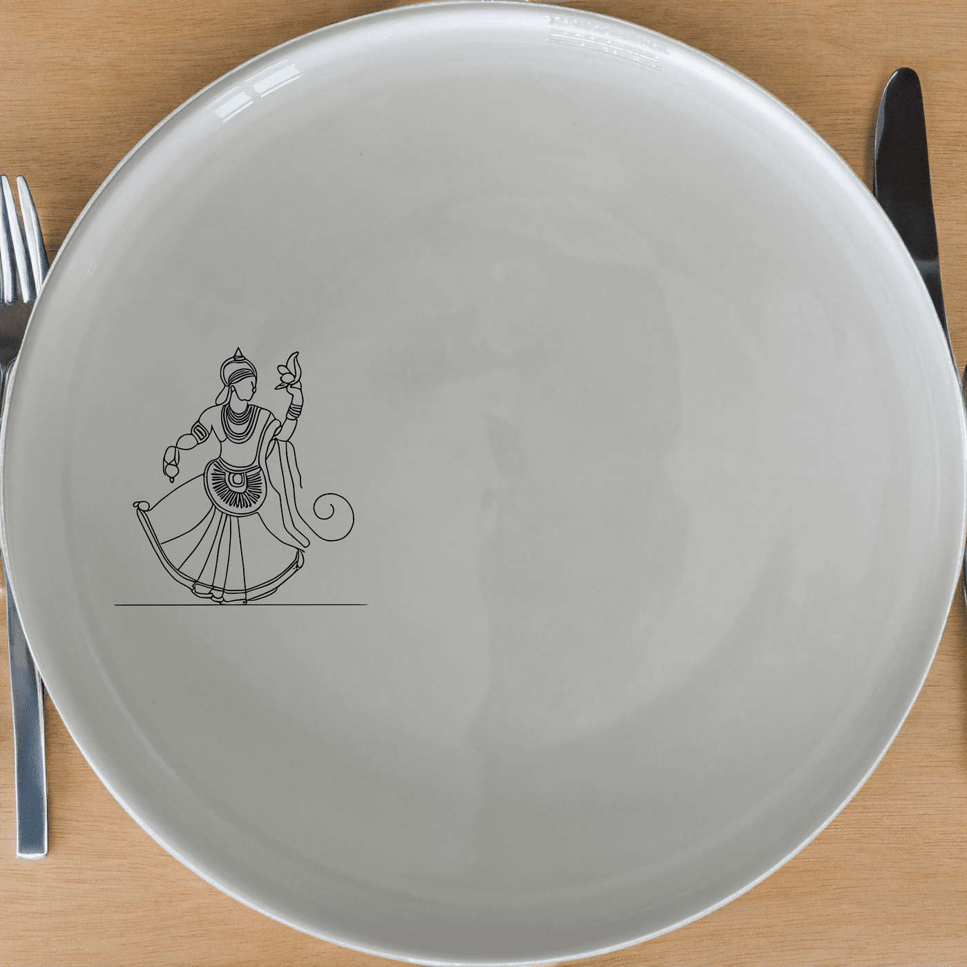 North Indian Cultural Imagery Side Plate Set of 4 adds a touch of traditional artistry to your dining table. These elegant ceramic plates feature intricate cultural designs, perfect for any special occasion or everyday use.