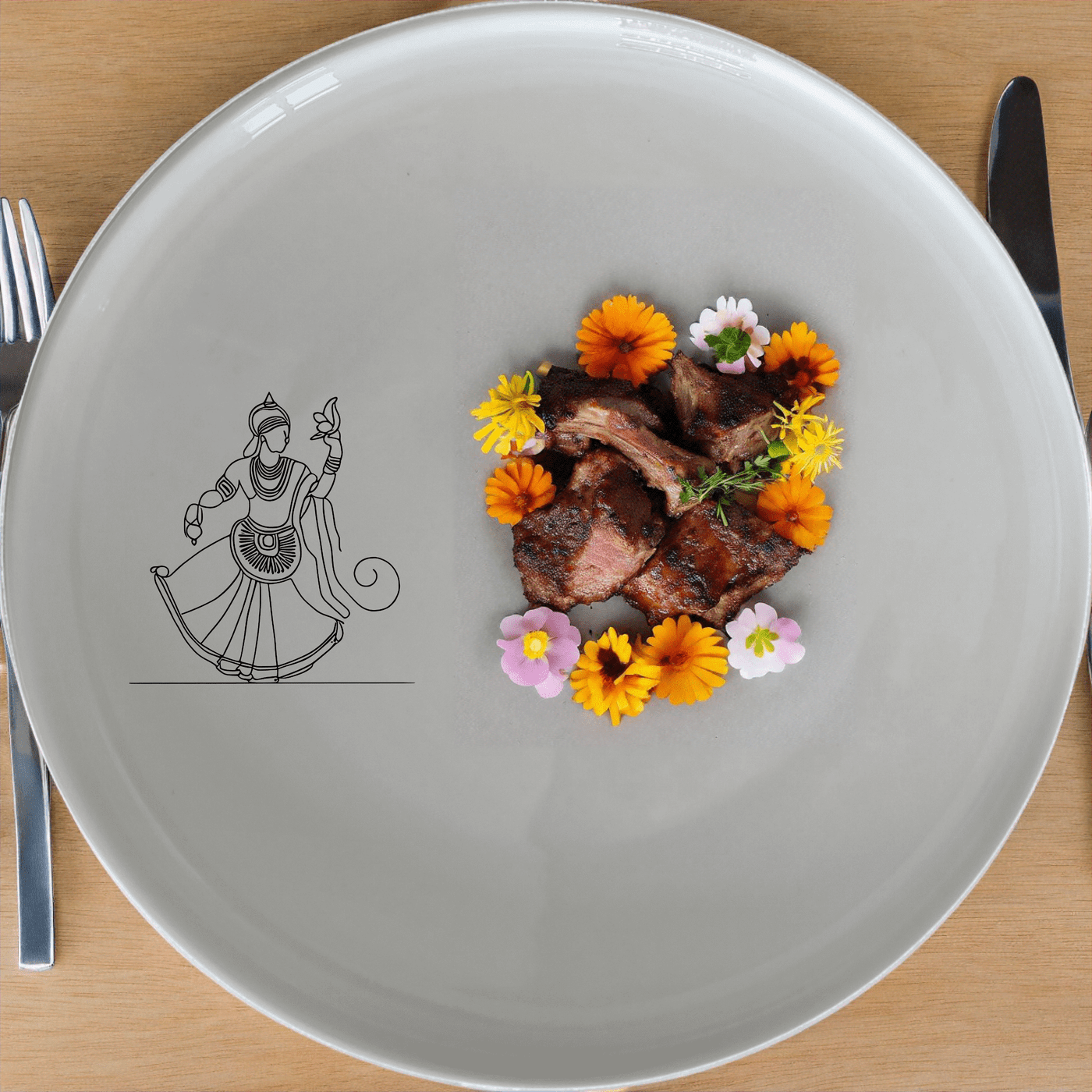 North Indian Cultural Imagery Side Plate Set of 4 adds a touch of traditional artistry to your dining table. These elegant ceramic plates feature intricate cultural designs, perfect for any special occasion or everyday use.