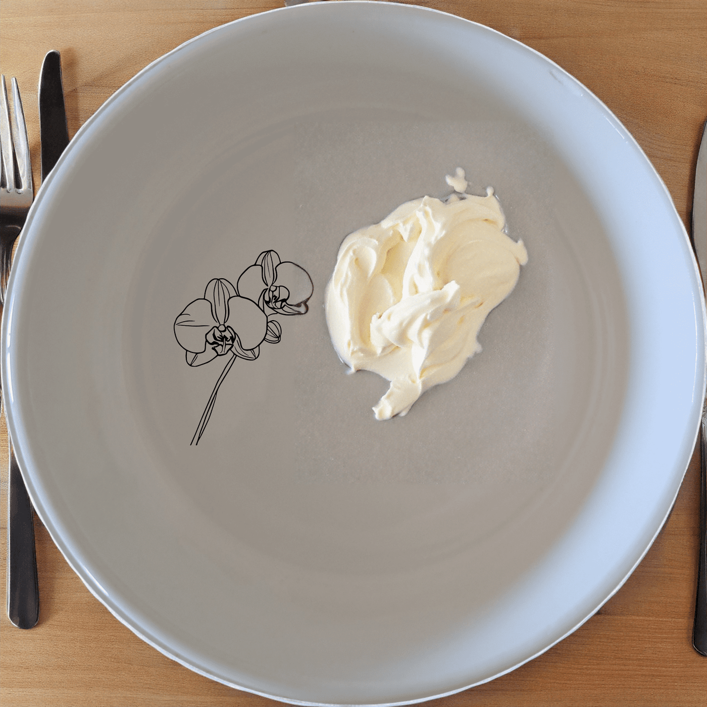 The Orchid Stems Bowl Set of 4 features delicate laser-etched orchid designs on white ceramic bowls, perfect for everyday use or special occasions.