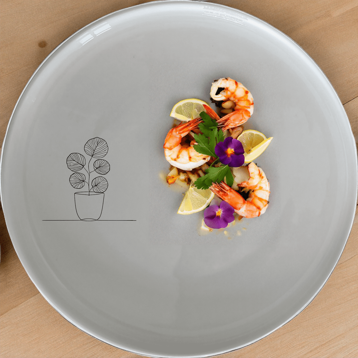 The Pilea Peperomioides Dinner Plate Set of 4 features a minimalist design perfect for modern dining. Crafted from durable ceramic, these plates are both dishwasher and microwave safe, making cleanup a breeze.