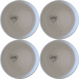 The Pincushion Protea Flower Bowl Set of 4 adds a touch of nature to your dining table with its elegant design and versatile use.
