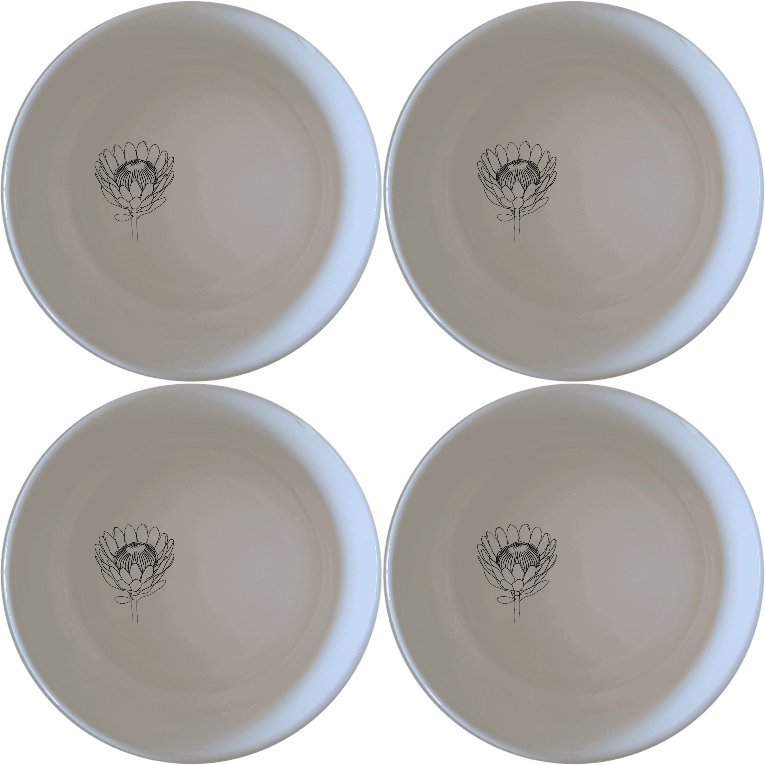 The Pincushion Protea Flower Bowl Set of 4 adds a touch of nature to your dining table with its elegant design and versatile use.