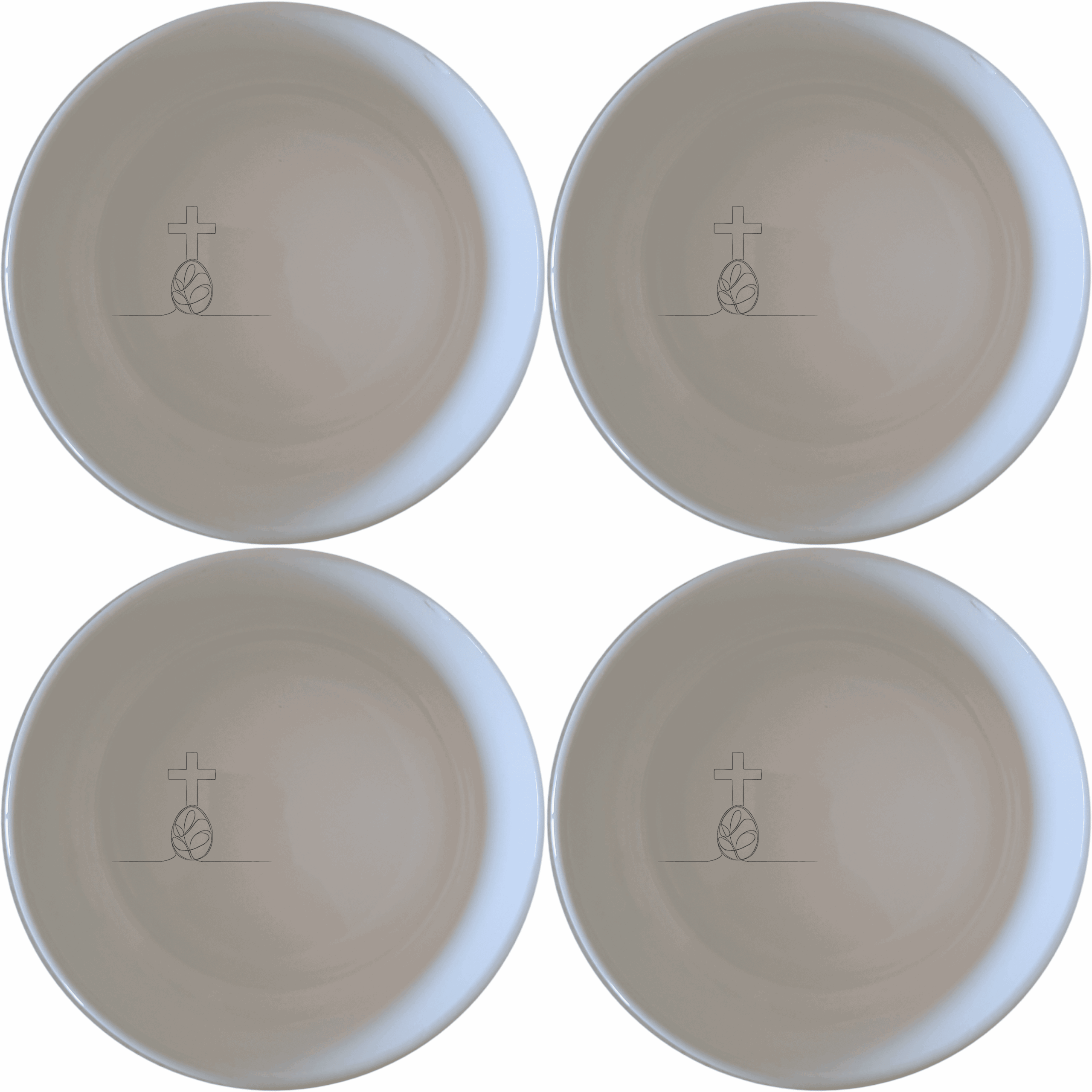 The Christian Easter Bowl Set of 4 features delicate laser-etched designs, perfect for commemorating the holy season with style and reverence.