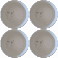 The Silhouette Angel Trumpet Bowl Set of 4 - Range 2 features delicate angel designs, perfect for adding a touch of elegance to your dining experience.