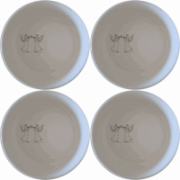 The Silhouette Angel Trumpet Bowl Set of 4 - Range 3 features elegant angel designs, perfect for adding a touch of grace to your dining experience.