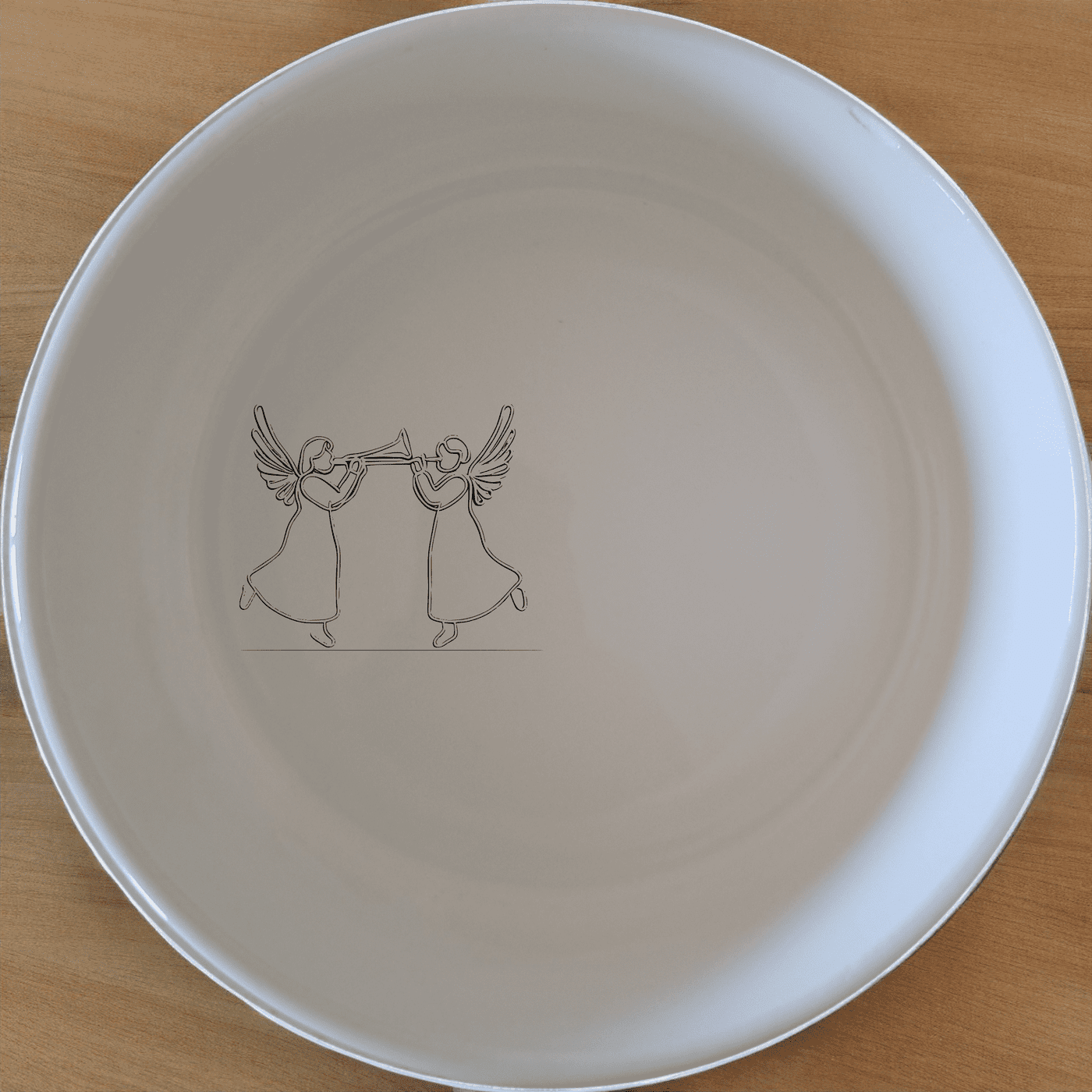 The Silhouette Angel Trumpet Bowl Set of 4 - Range 2 features delicate angel designs, perfect for adding a touch of elegance to your dining experience.