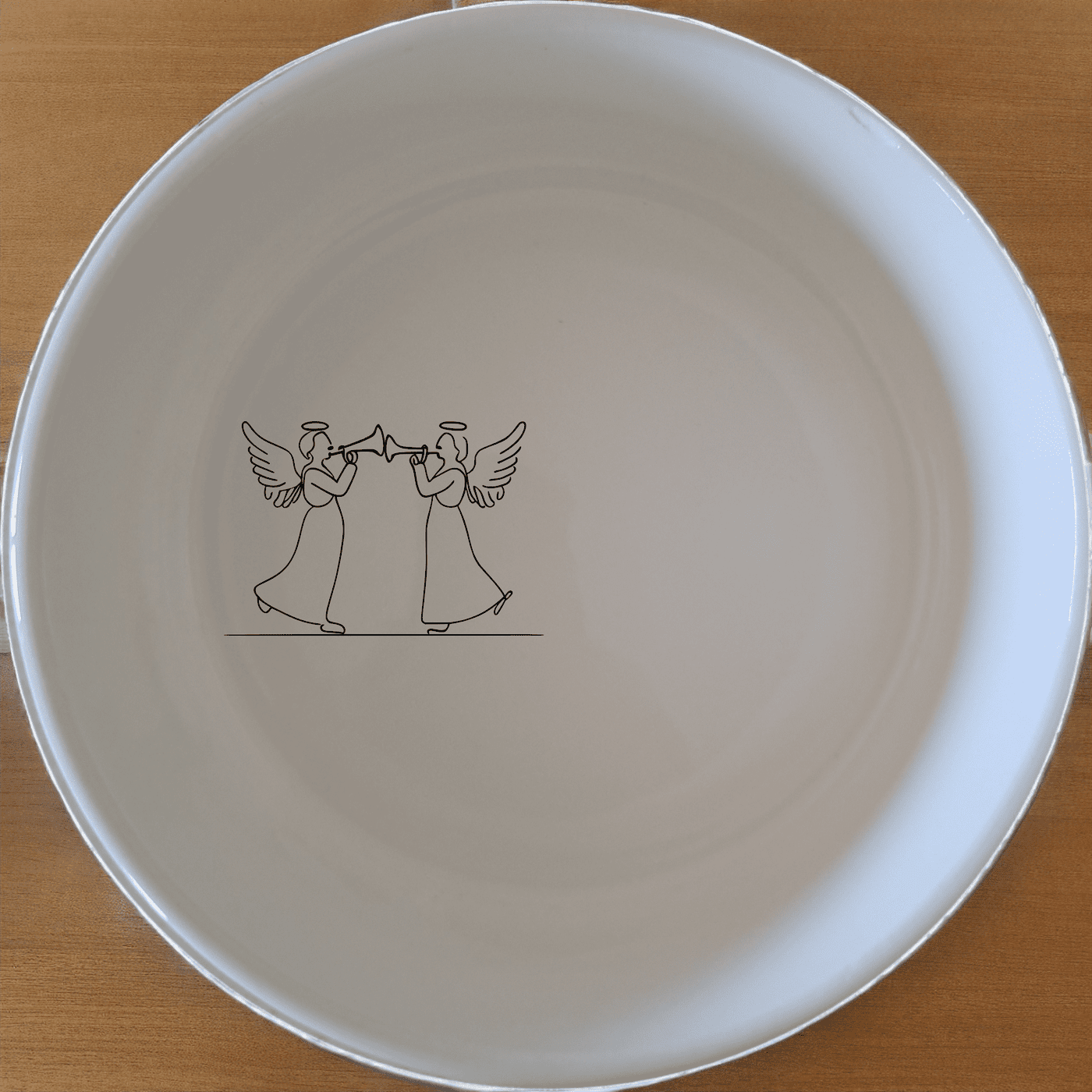 The Silhouette Angel Trumpet Bowl Set of 4 - Range 3 features elegant angel designs, perfect for adding a touch of grace to your dining experience.