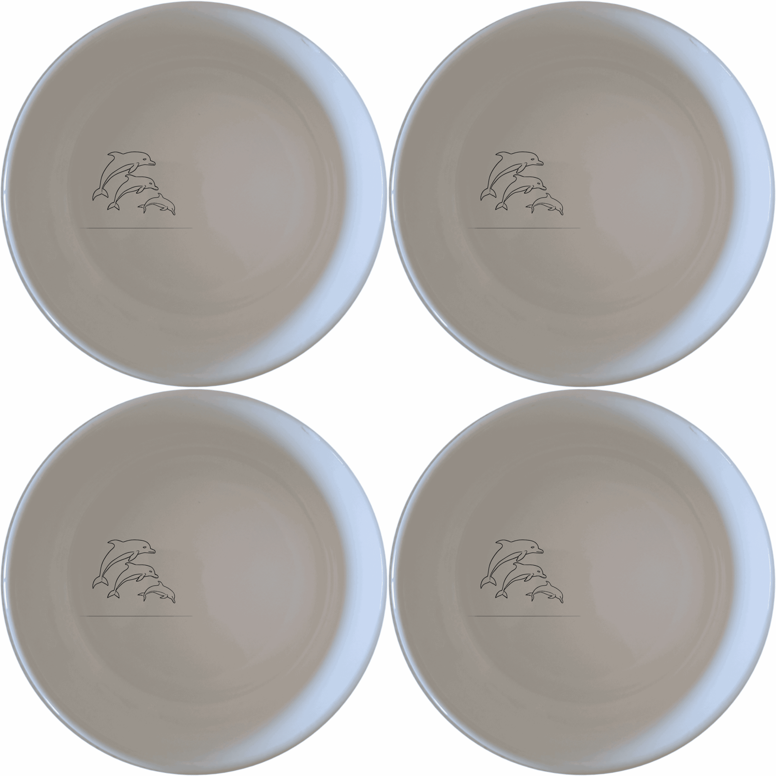 Dolphins Silhouette Bowl Set of 4 - Range 1 is a stylish and modern addition to any dining set, perfect for everyday use or special occasions.