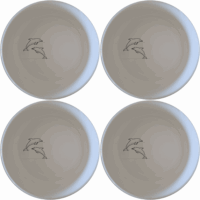 Silhouette Pod Jumping Dolphins Bowl Set of 4 - Range 3 is a charming and elegant addition to any dining table, perfect for everyday use or special occasions.
