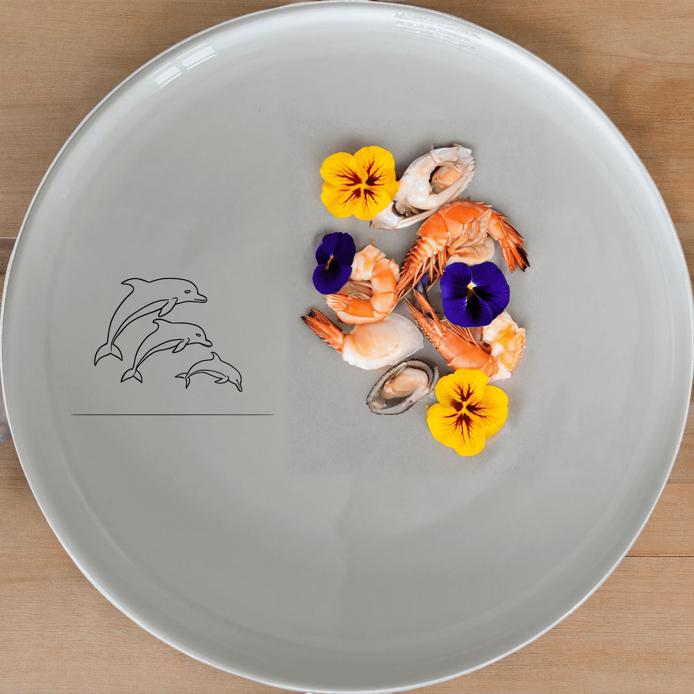 Discover the Jumping Dolphins Side Plate Set of 4 - Range 1, a captivating collection of ceramic plates featuring elegant dolphin artwork.