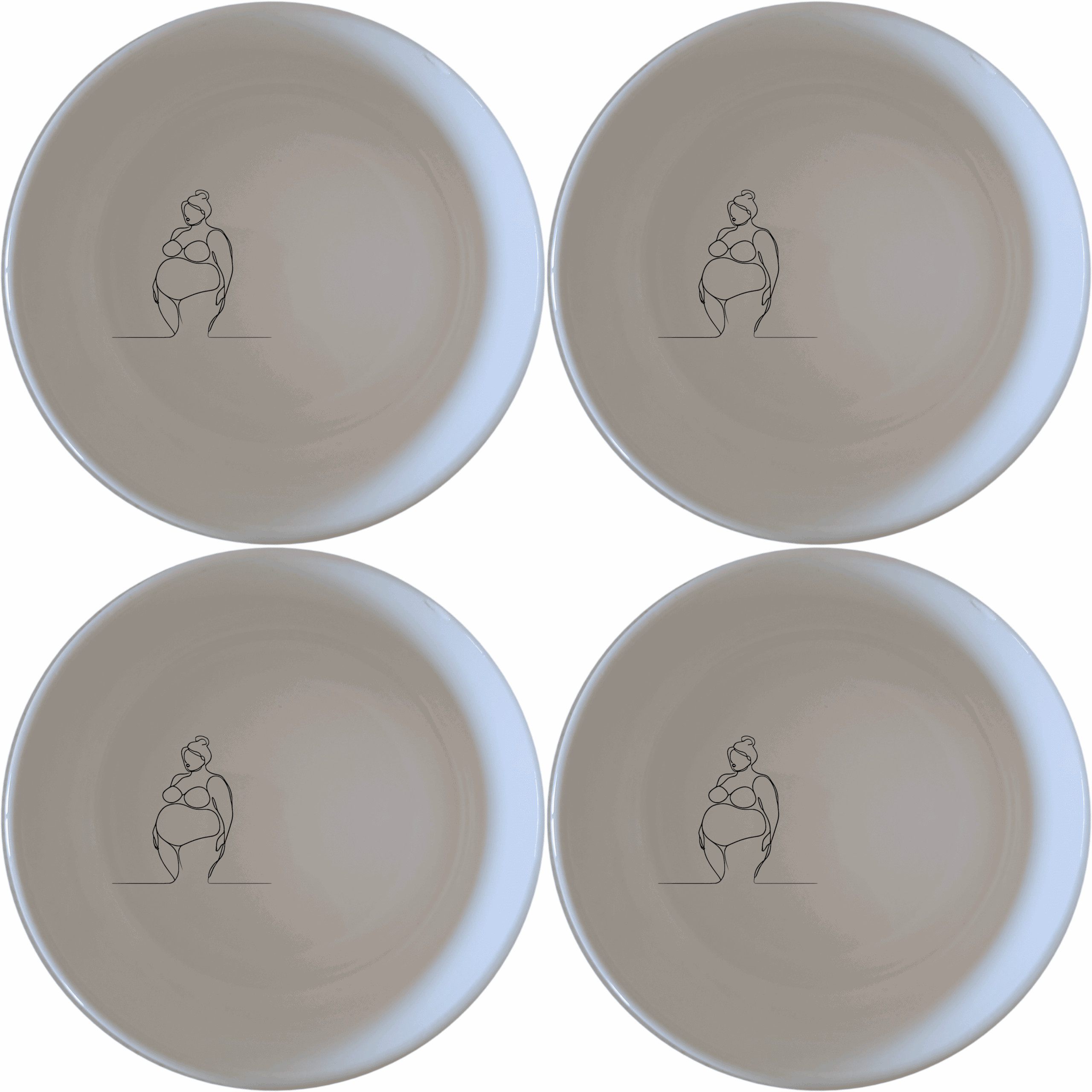 The Sillohette Fat Curvey Ladies Bowl Set of 4 - Range 3 combines modern design with timeless elegance, perfect for everyday use or special occasions.