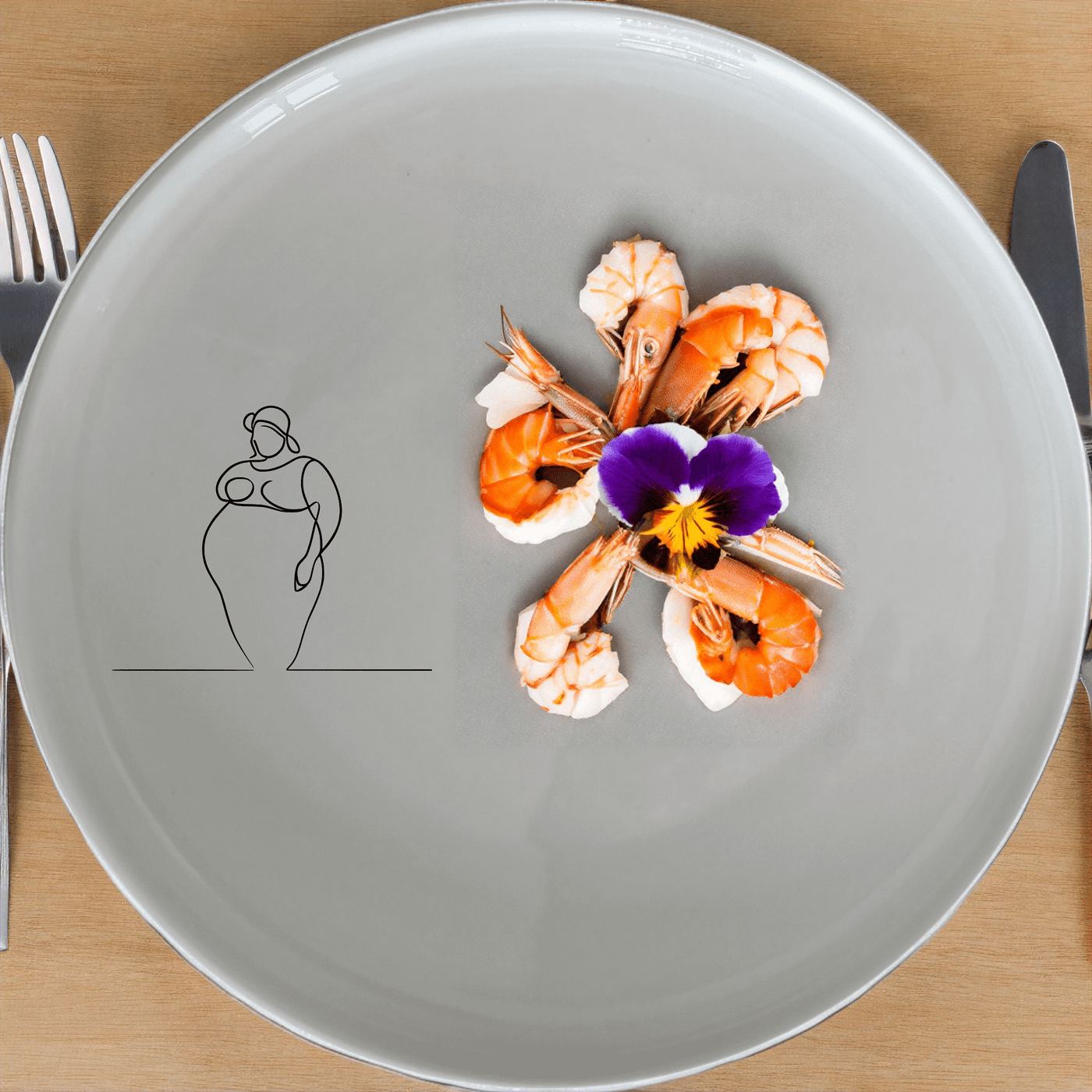 Fat Curve Ladies Dinner Plate Set of 4 - Range 1 is a stunning collection of modern ceramic dinner plates, perfect for everyday use or special occasions.