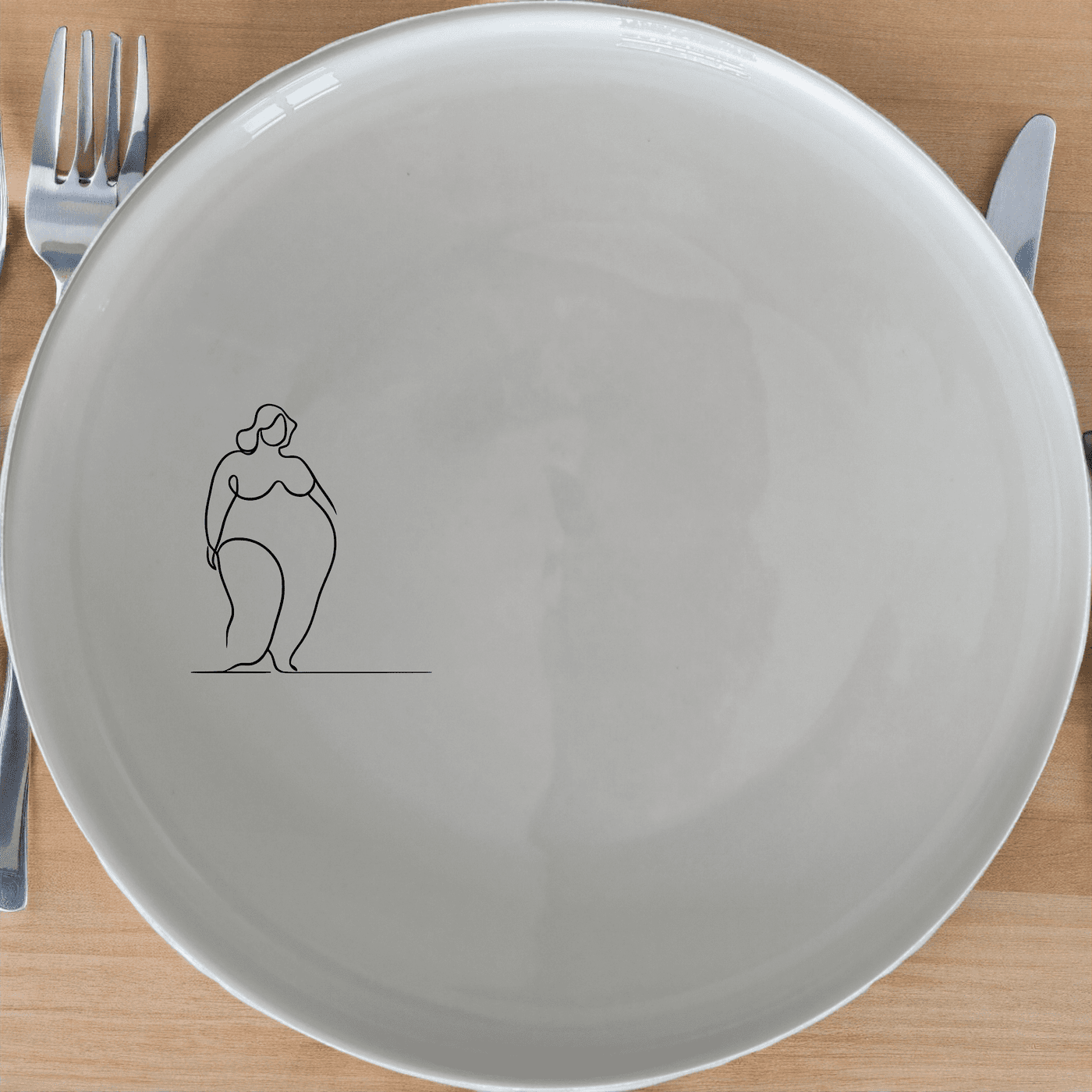 Fat Curvey Ladies Side Plate Set of 4 - Range 2 is a stylish and modern addition to your dining collection, perfect for everyday use or special occasions.