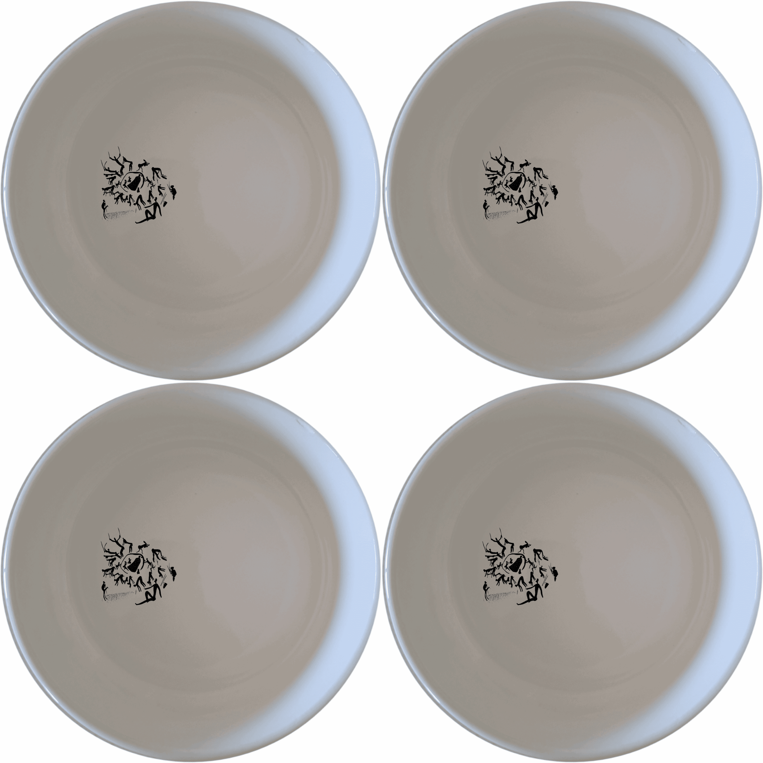 South African San Rock Art Bowl Set of 4 - Range 1 is a unique and culturally inspired dinnerware collection.