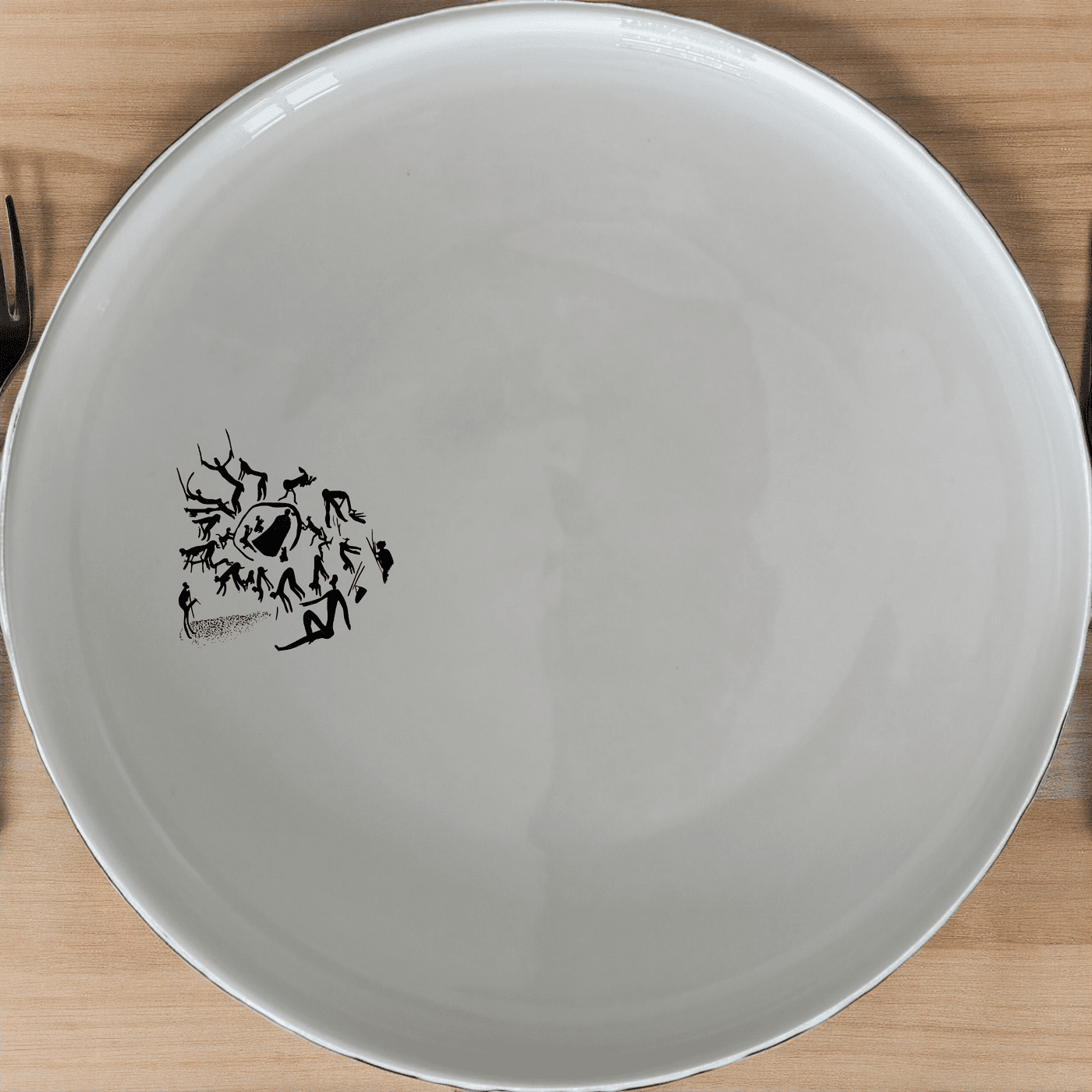 South African San Rock Art Dinner Plate Set of 4 - Range 1 is a unique and culturally inspired dinner plate set that brings ancient rock art to your dining table.