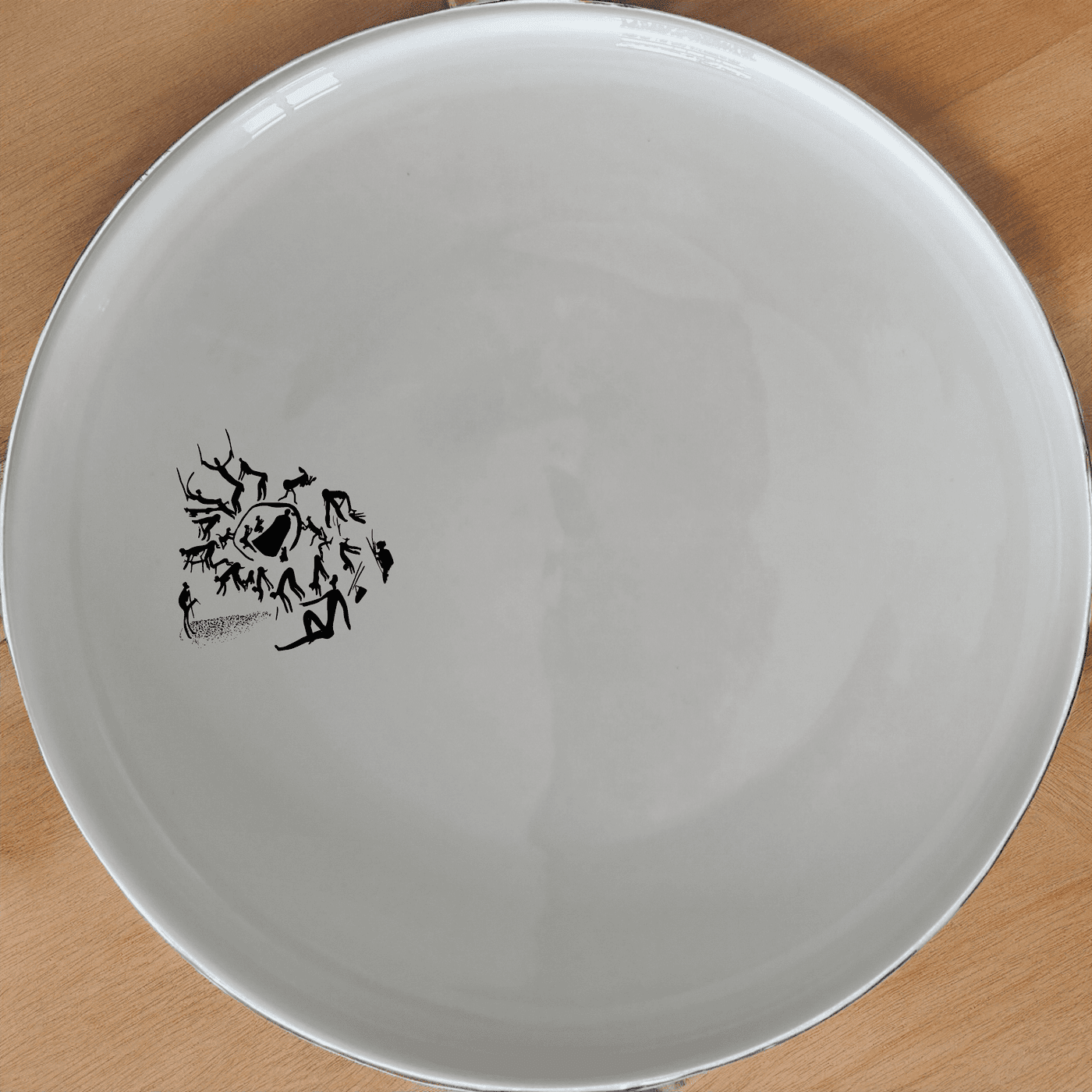 South African San Rock Art Side Plate Set of 4 - Range 1 features intricate rock art designs, perfect for adding cultural flair to your dining table.
